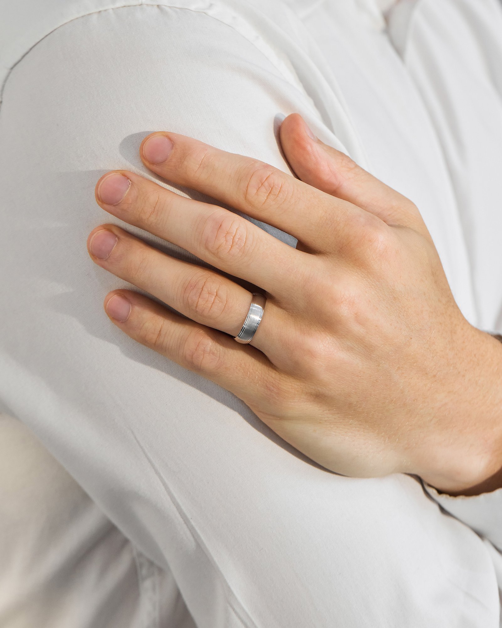 John Mens Wedding Ring Lifestyle Image