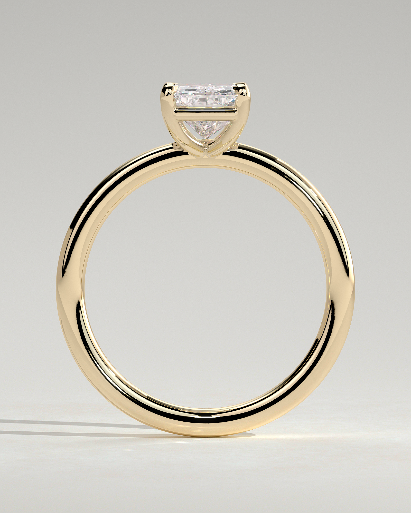 Judy - Radiant Solitaire - 18k Yellow Gold