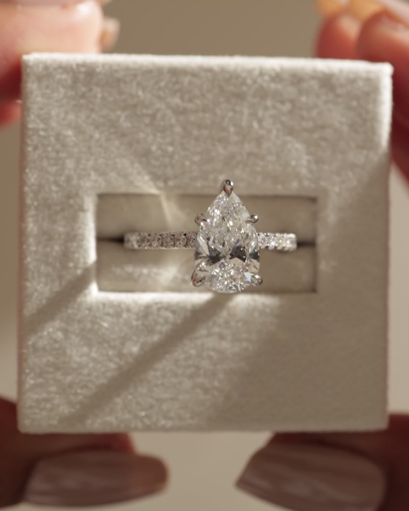 Katrina - 5 Claw Pear Pav with Hidden Halo Lifestyle Image