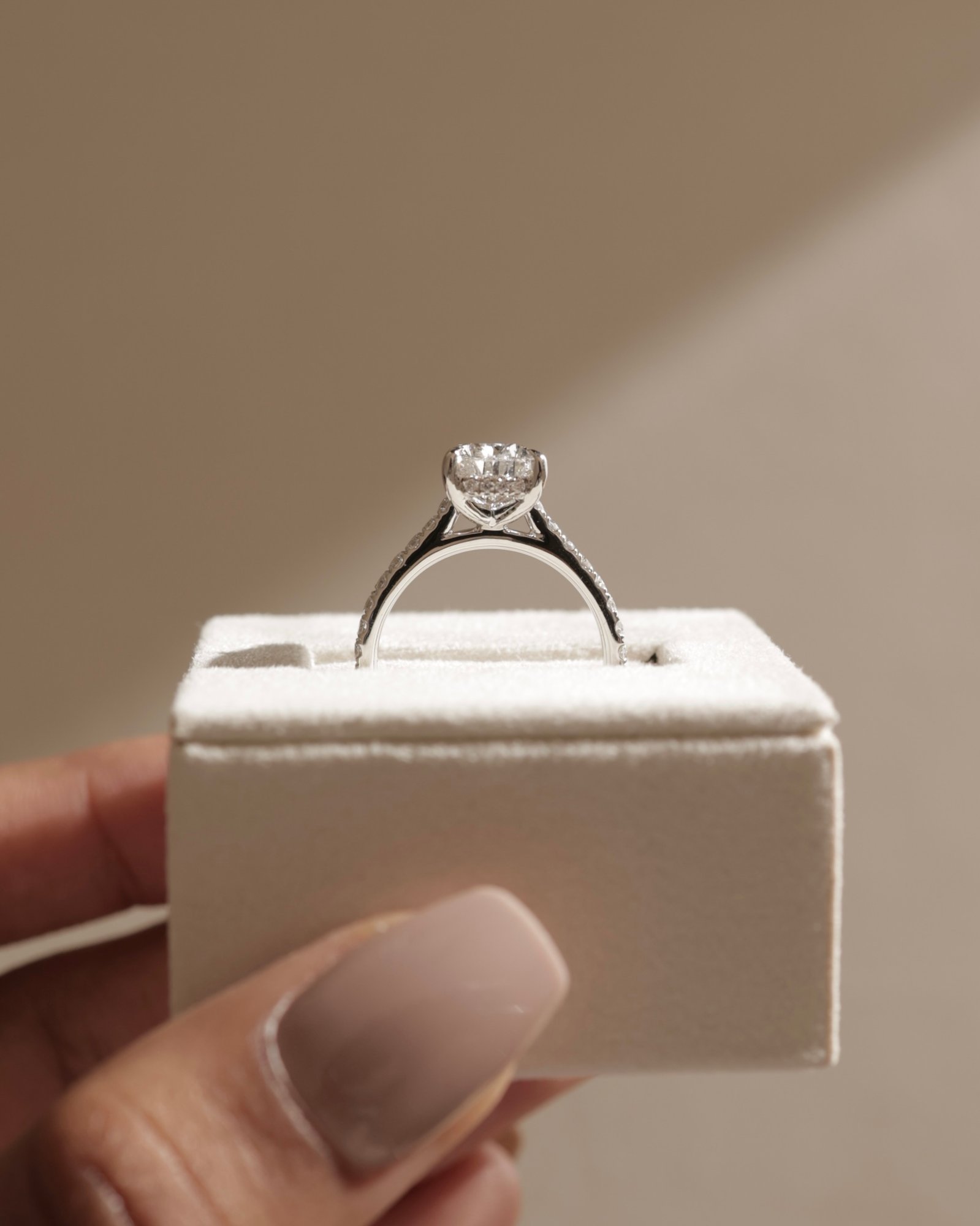 Katrina - 5 Claw Pear Pav with Hidden Halo Lifestyle Image