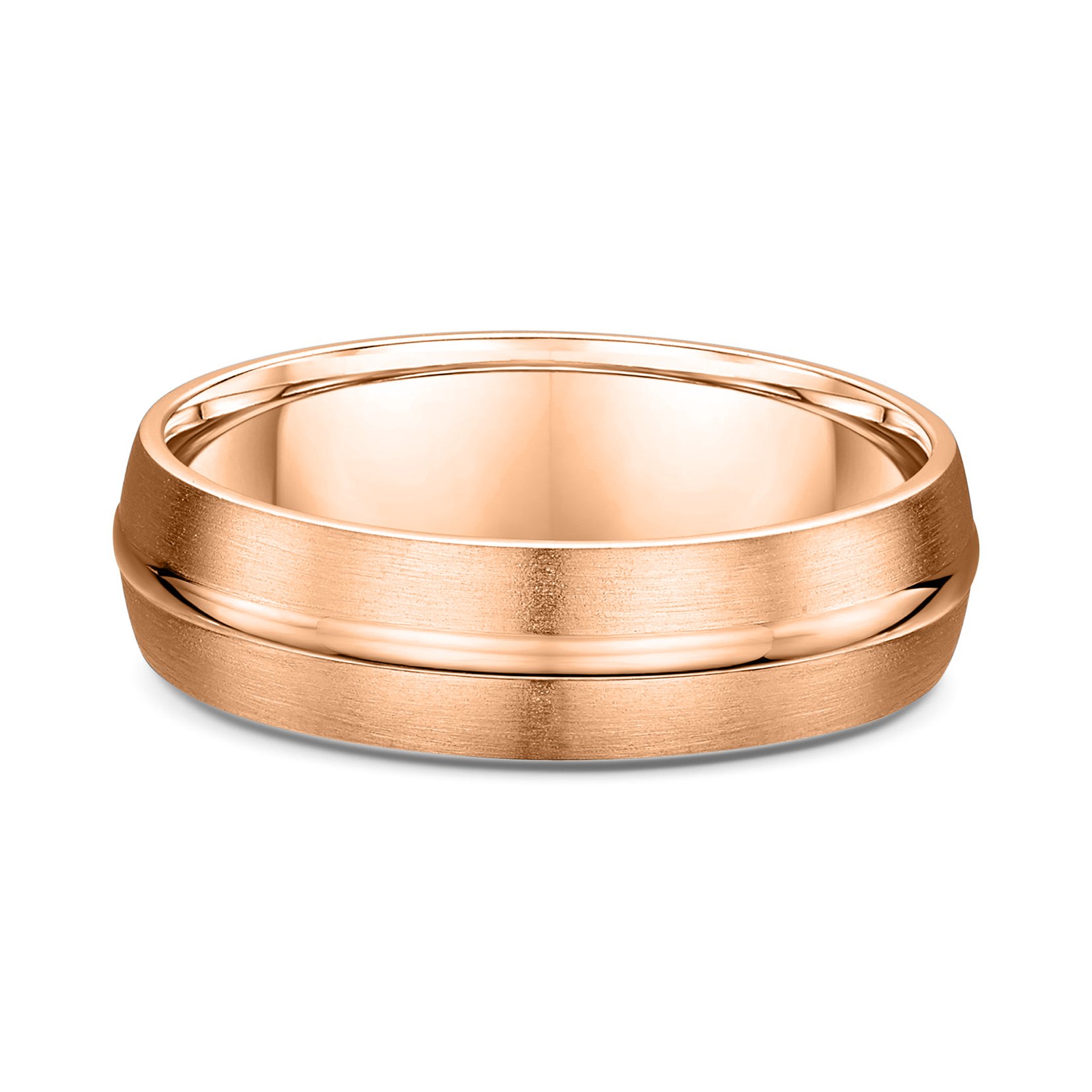 Keith Mens Wedding Ring - 9k Rose Gold