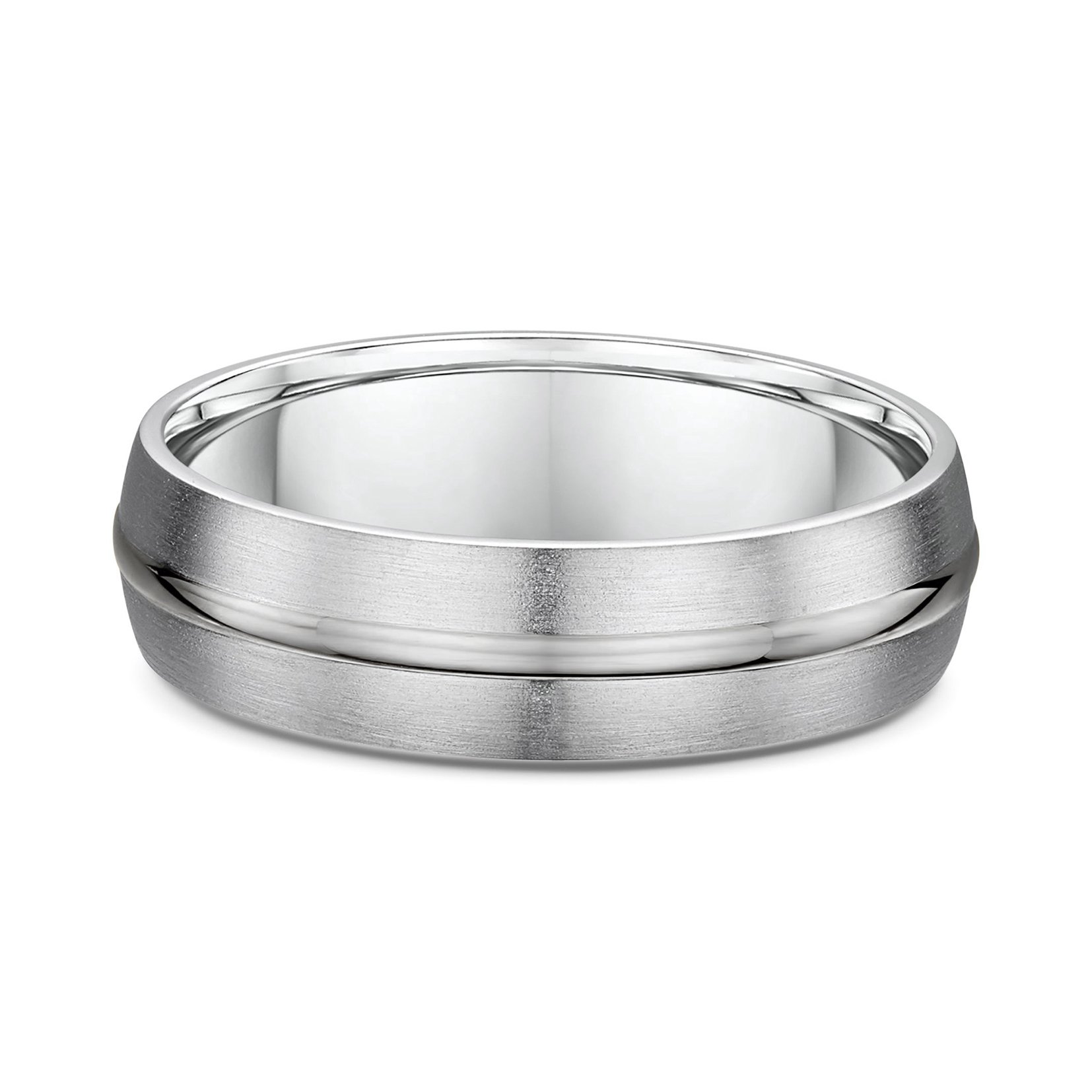 Keith Mens Wedding Ring - 9k White Gold