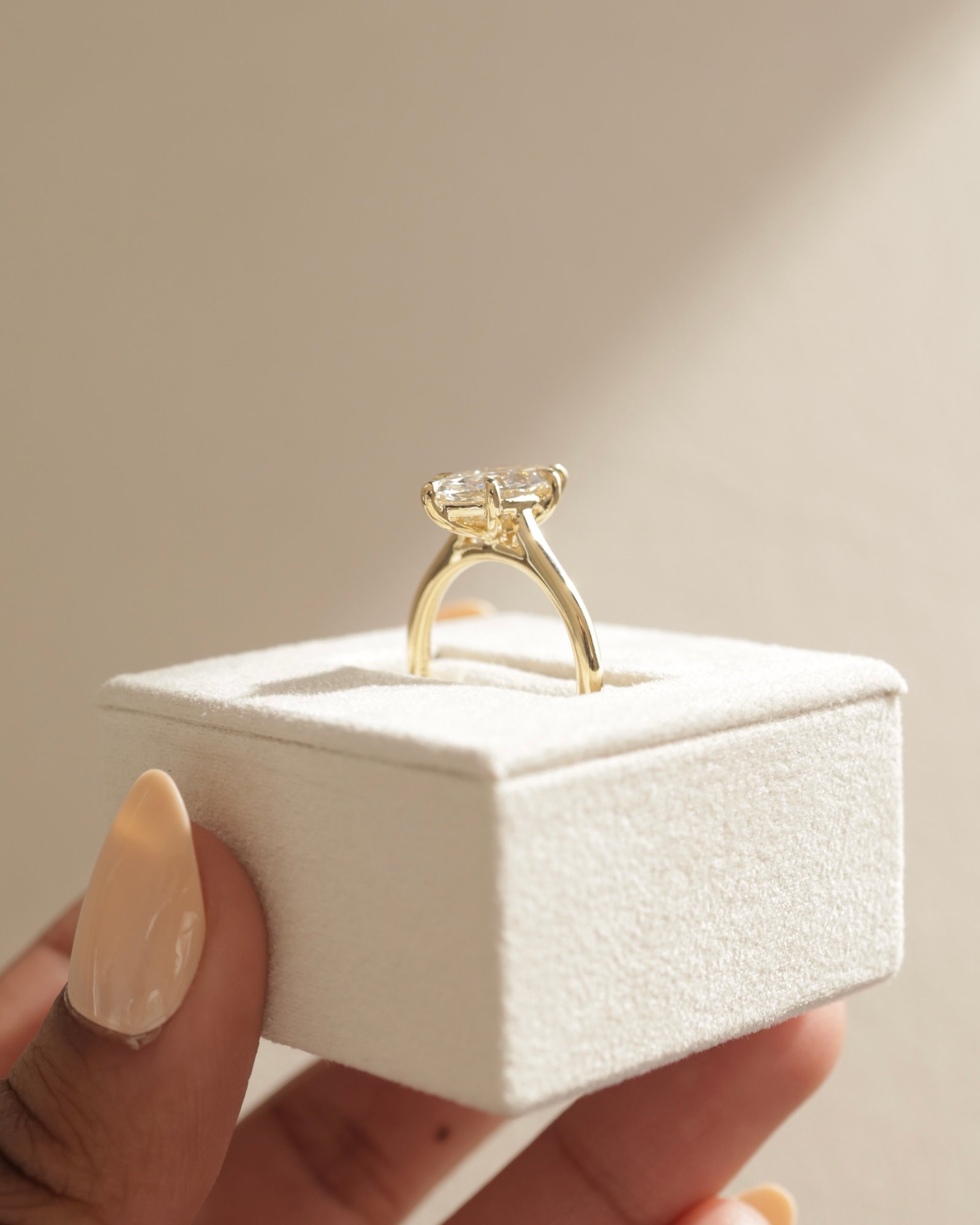 Leila - 6 Claw Marquise Solitaire Lifestyle Image