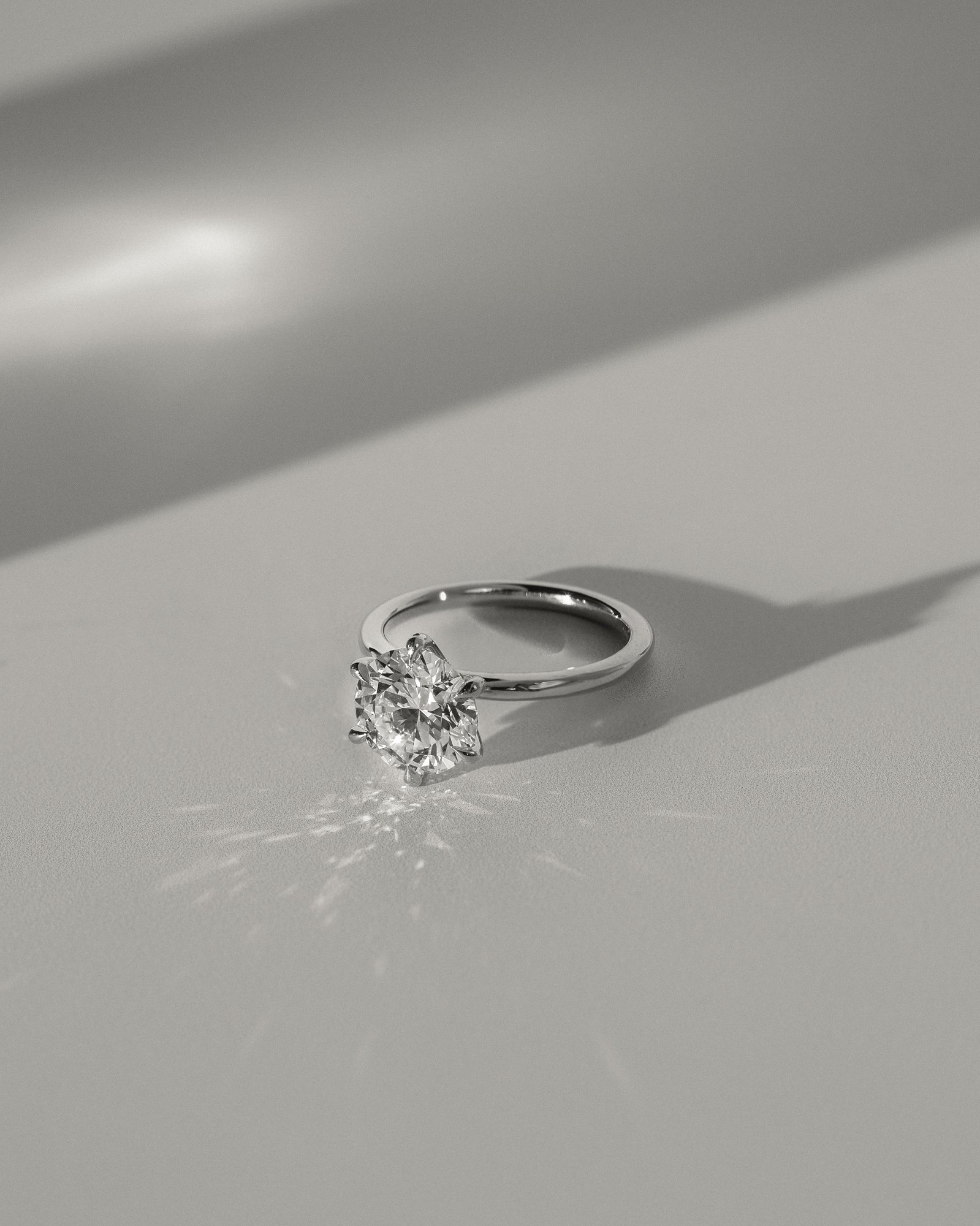 Louise  6 Claw Round Solitaire Lifestyle Image