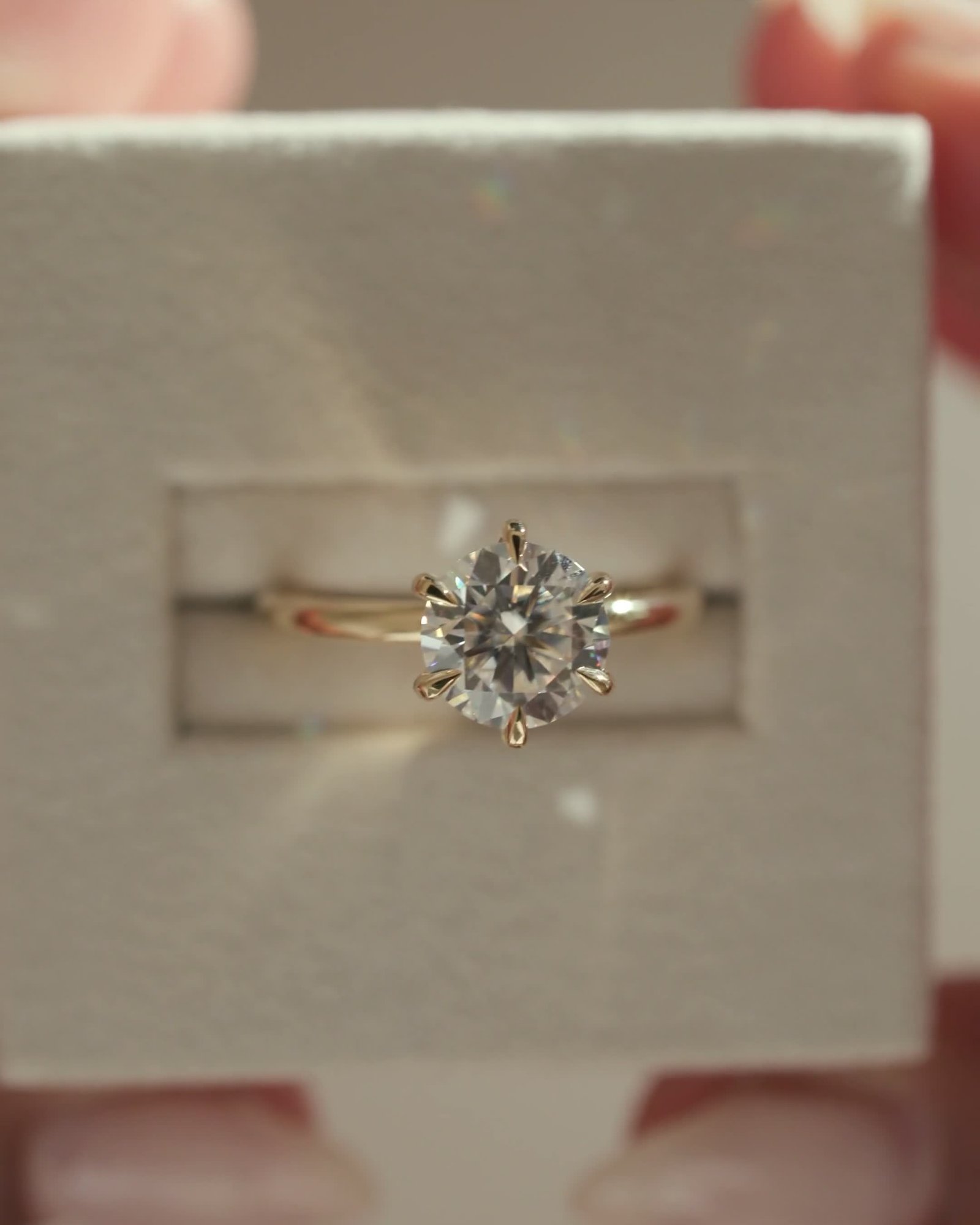 Louise  6 Claw Round Solitaire Lifestyle Image