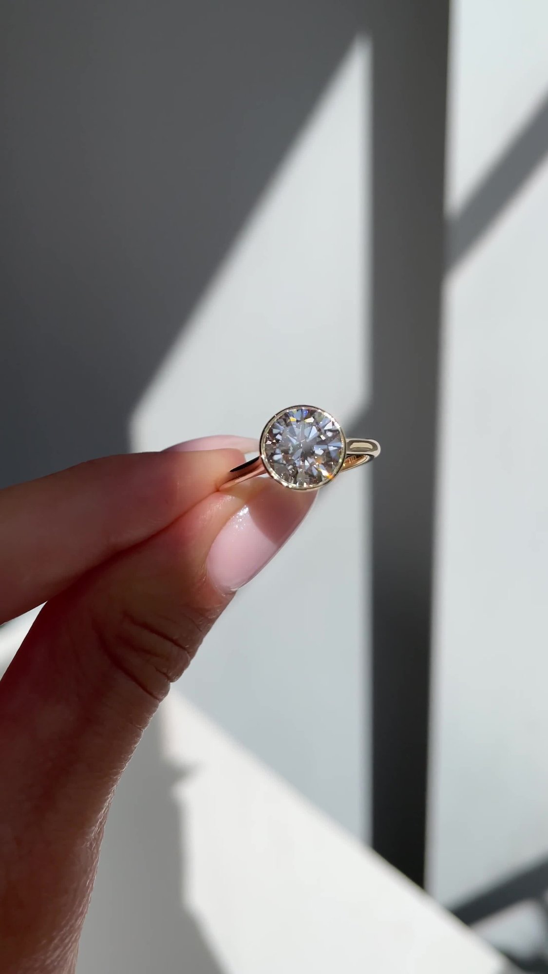 Maeve - Bezel Cathedral set with Twisted Gallery Lifestyle Image