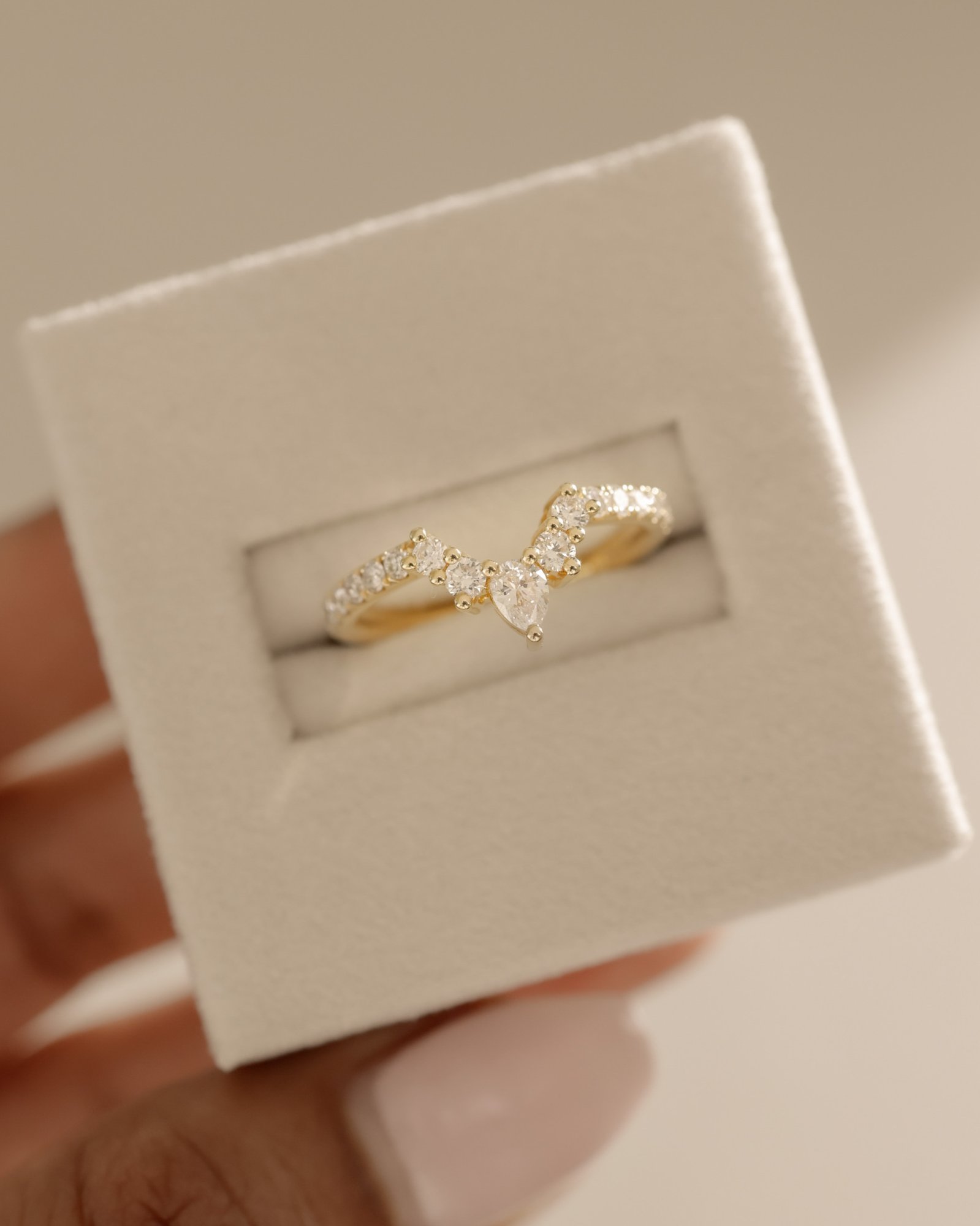 Mara - Curved Pave Band with Accent Stones Lifestyle Image