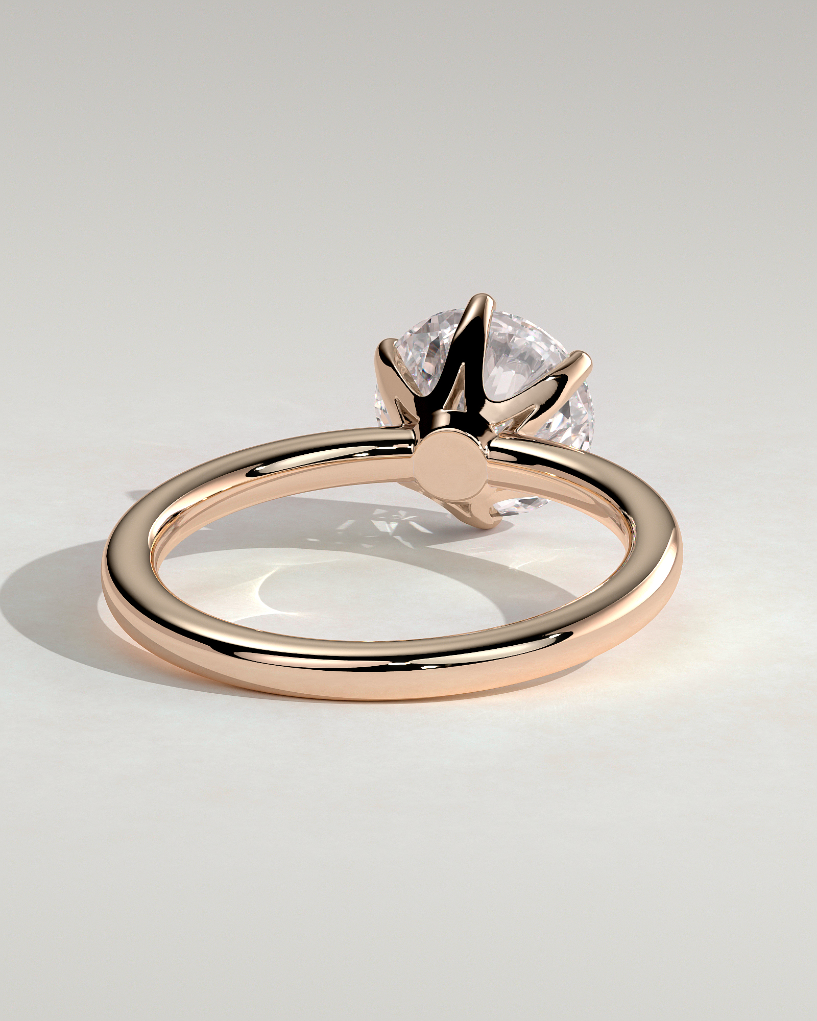 Mariah - Low Set Round Solitaire - 18k Rose Gold