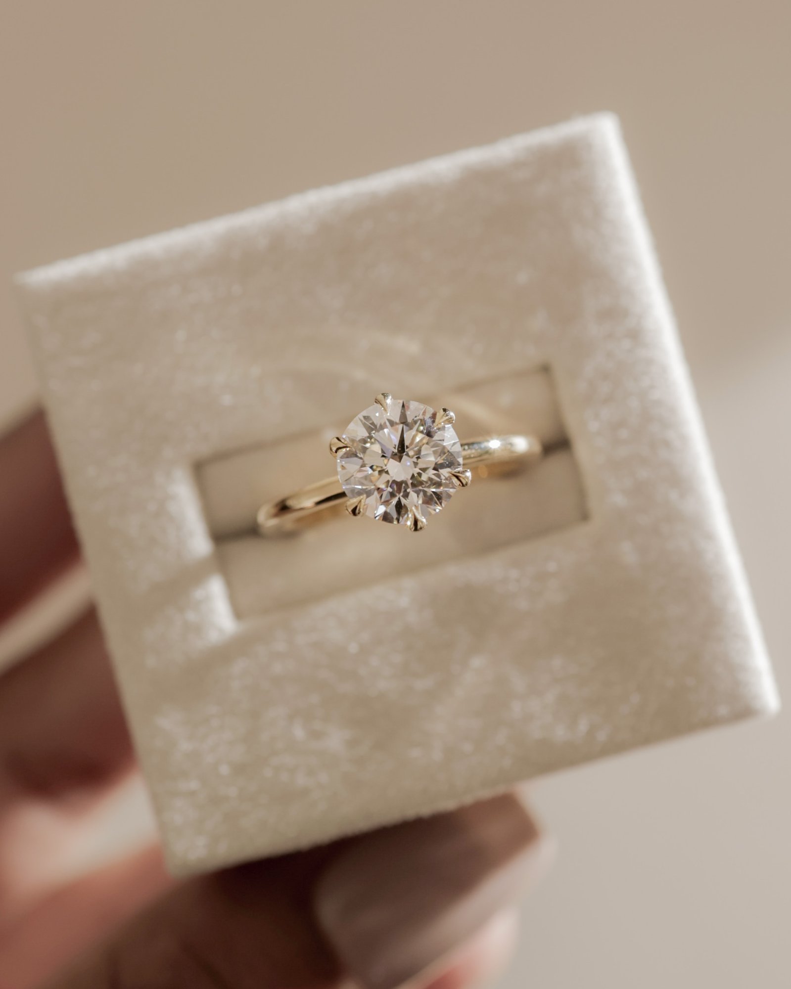 Mariah - Low Set Round Solitaire Lifestyle Image