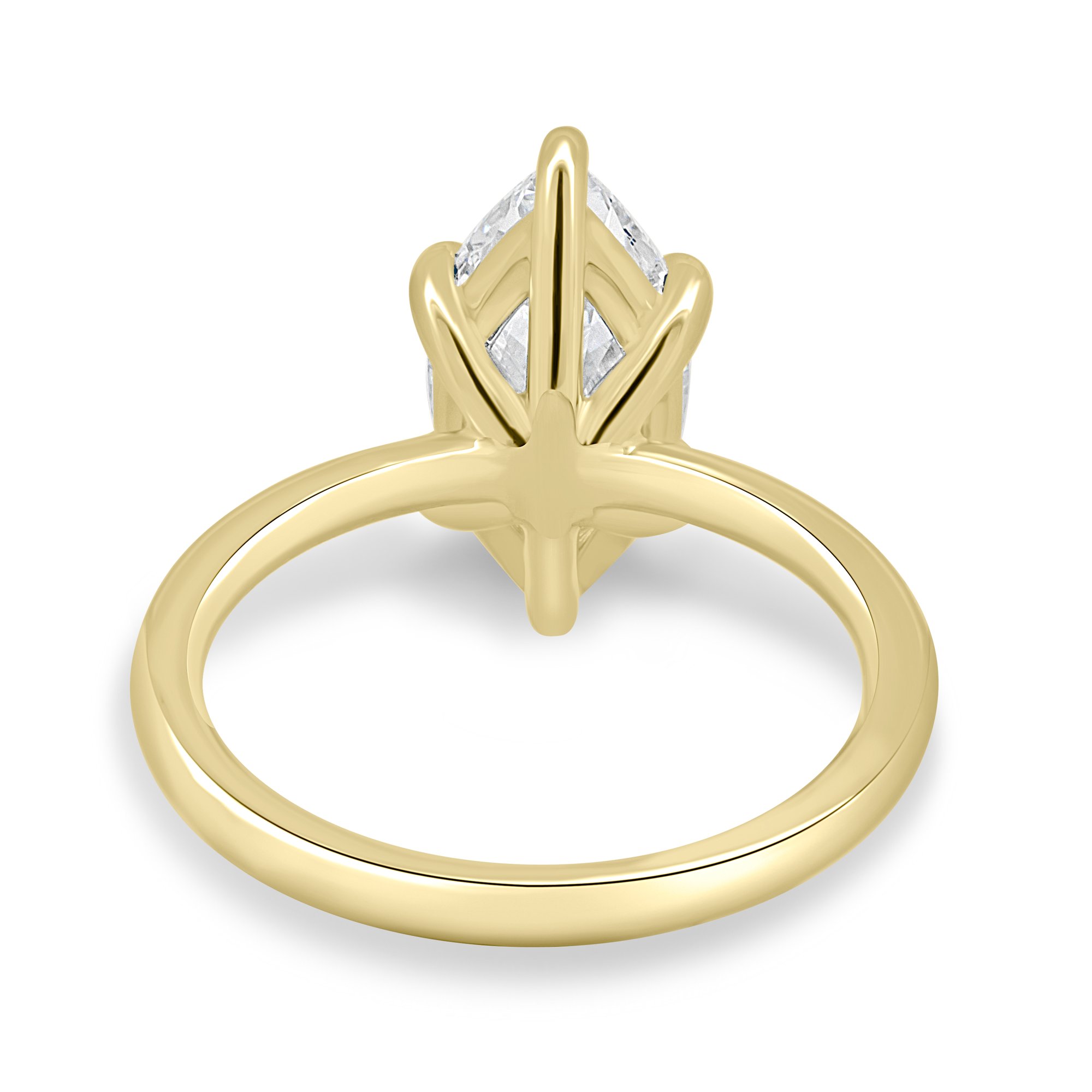 Marly - 6 Claw Marquise Solitaire - 18k Yellow Gold