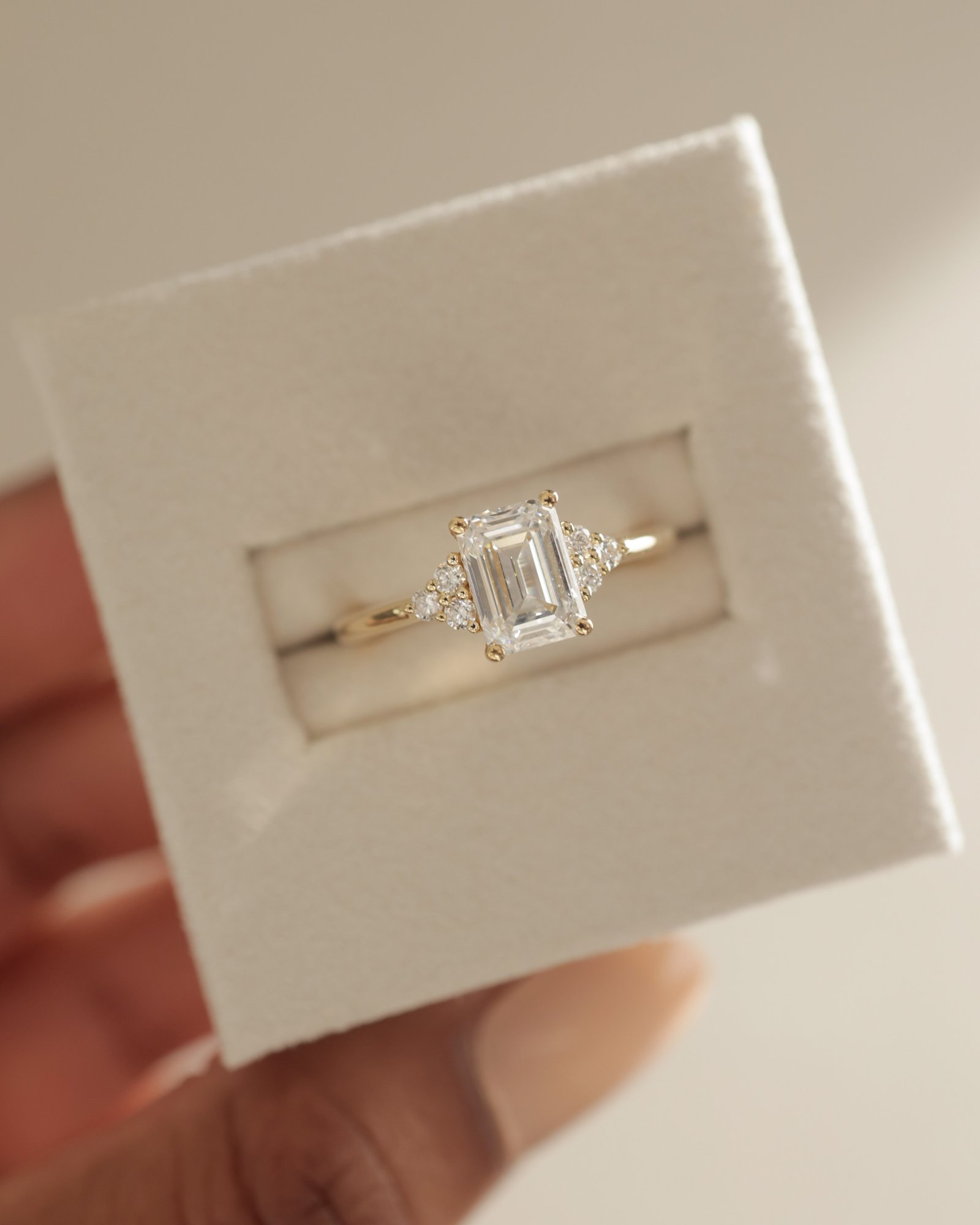 Martina - Emerald with Round Accent Stones Lifestyle Image