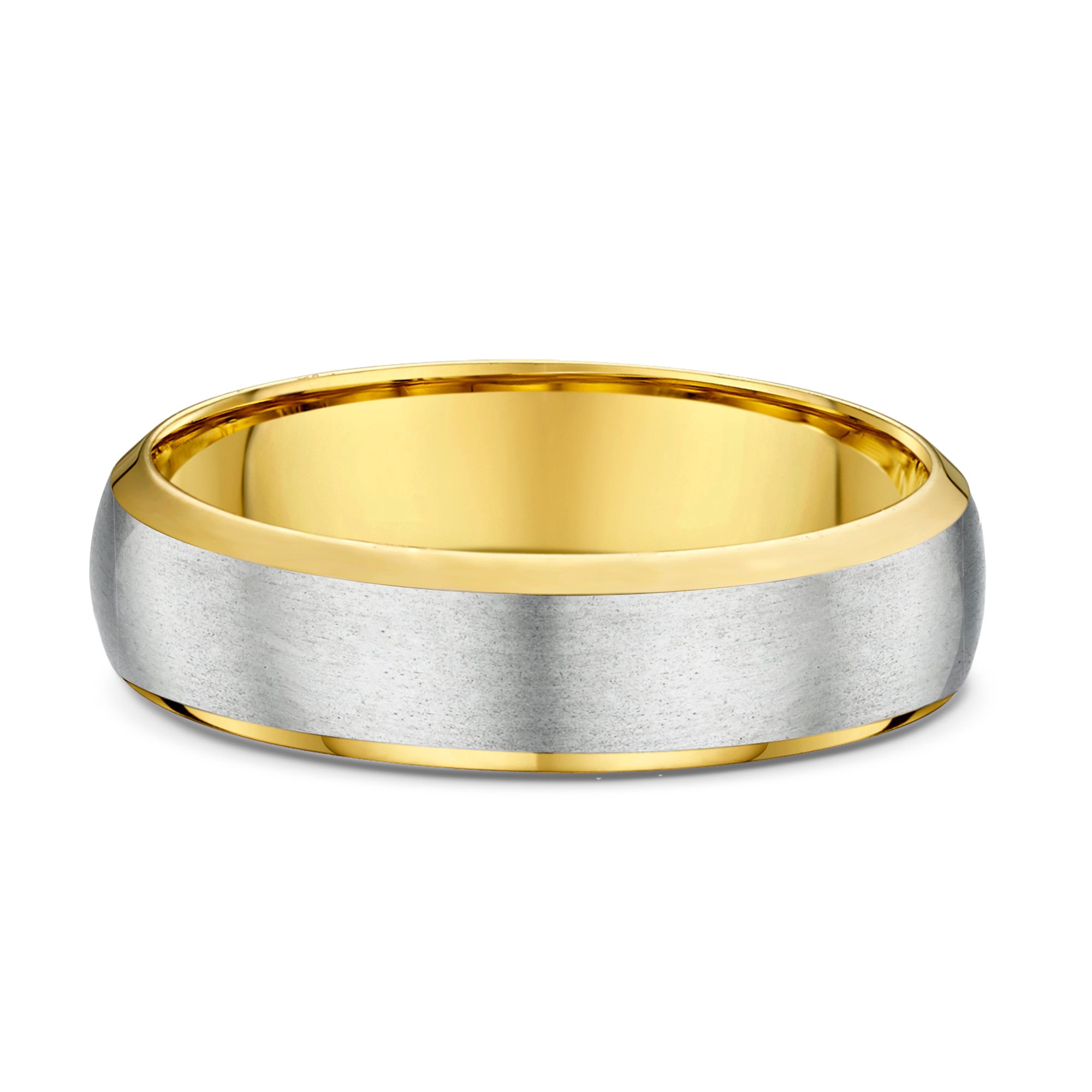Michael Mens Wedding Ring - 9k Yellow Gold / 9k White Gold
