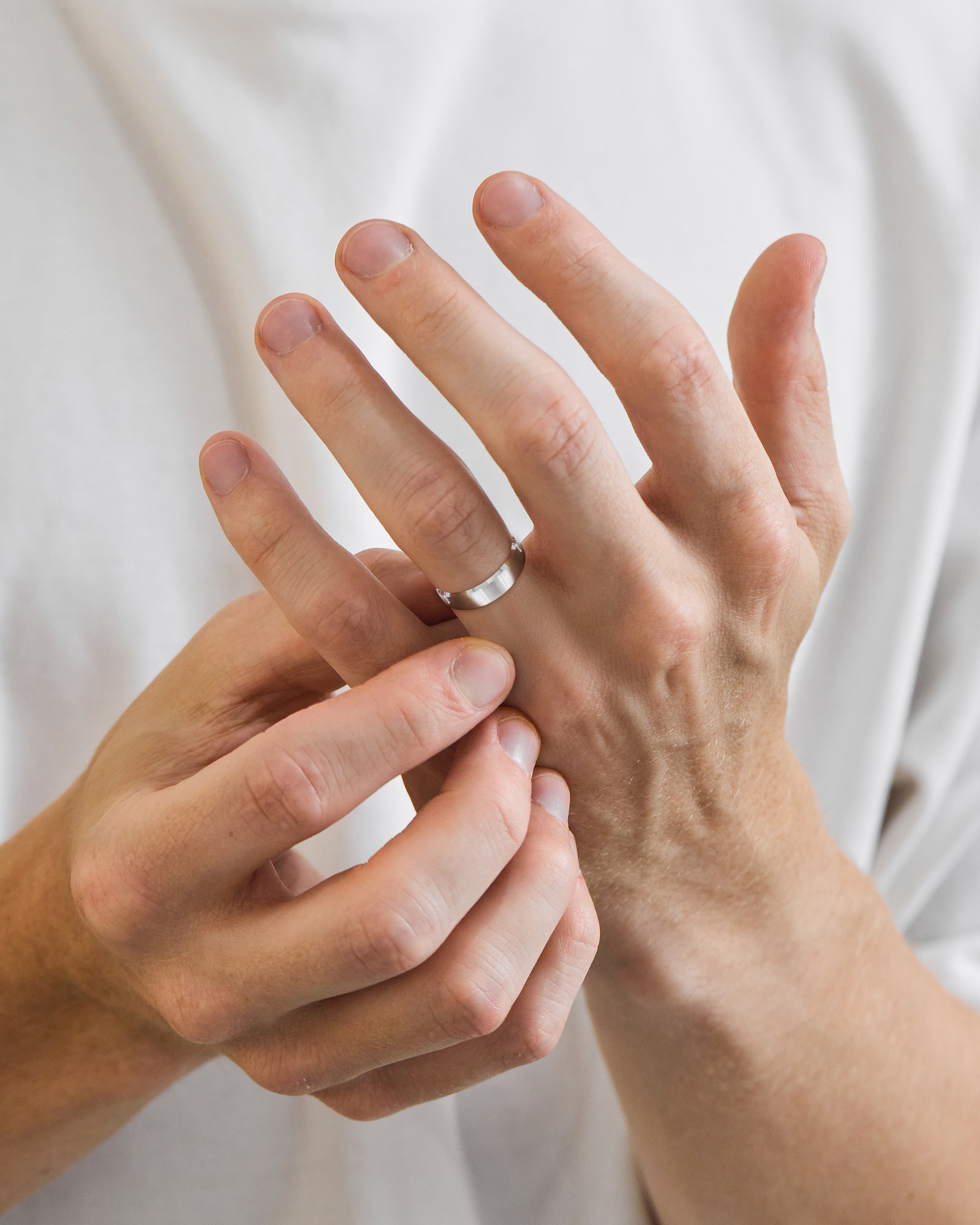 Michael Mens Wedding Ring Lifestyle Image