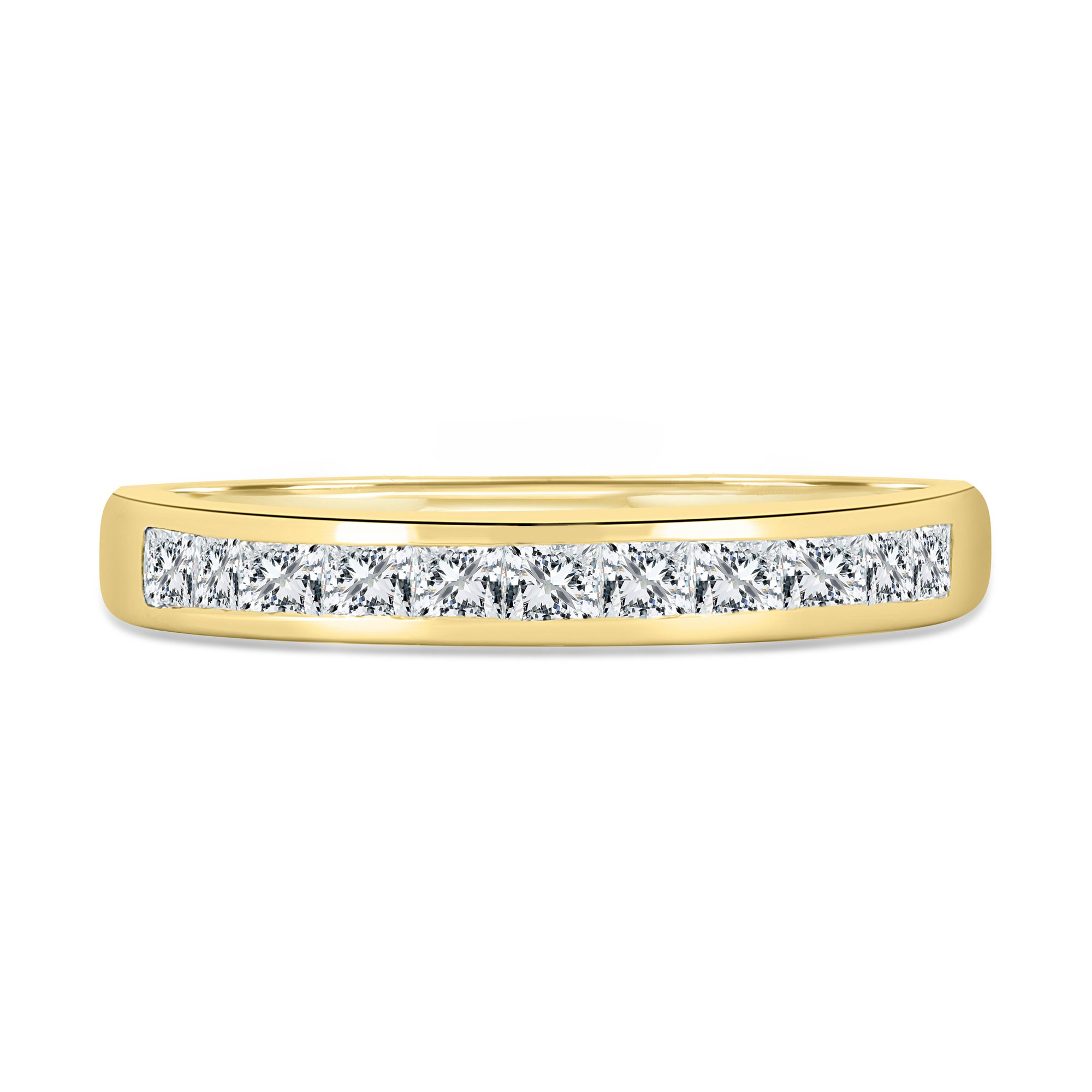 Miranda - Channel Set Wedding Ring - 18k Yellow Gold