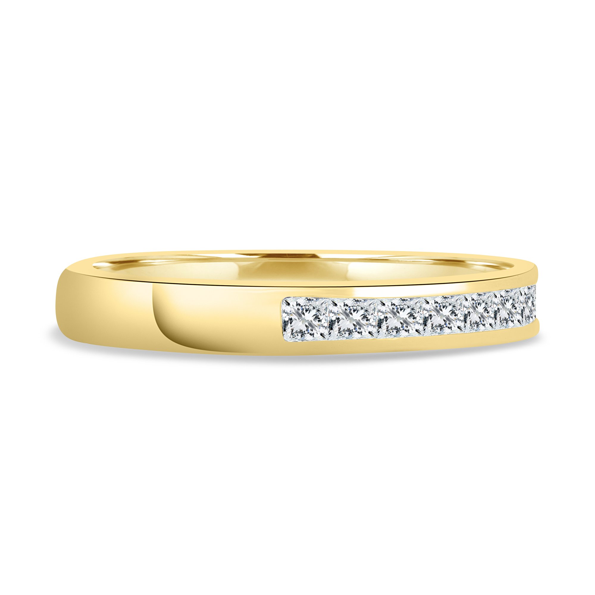Miranda - Channel Set Wedding Ring - 18k Yellow Gold