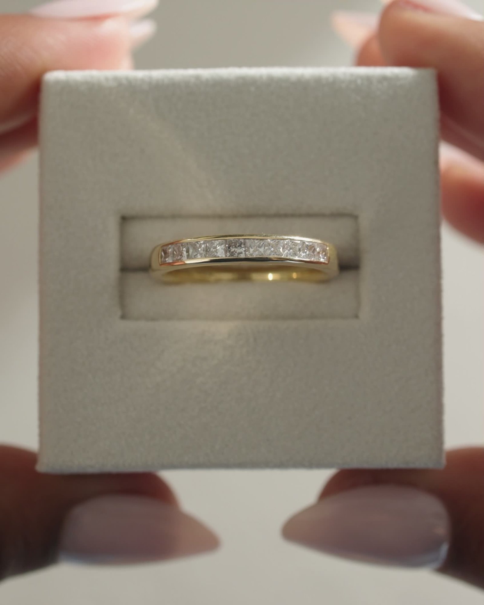 Miranda - Channel Set Wedding Ring Lifestyle Image