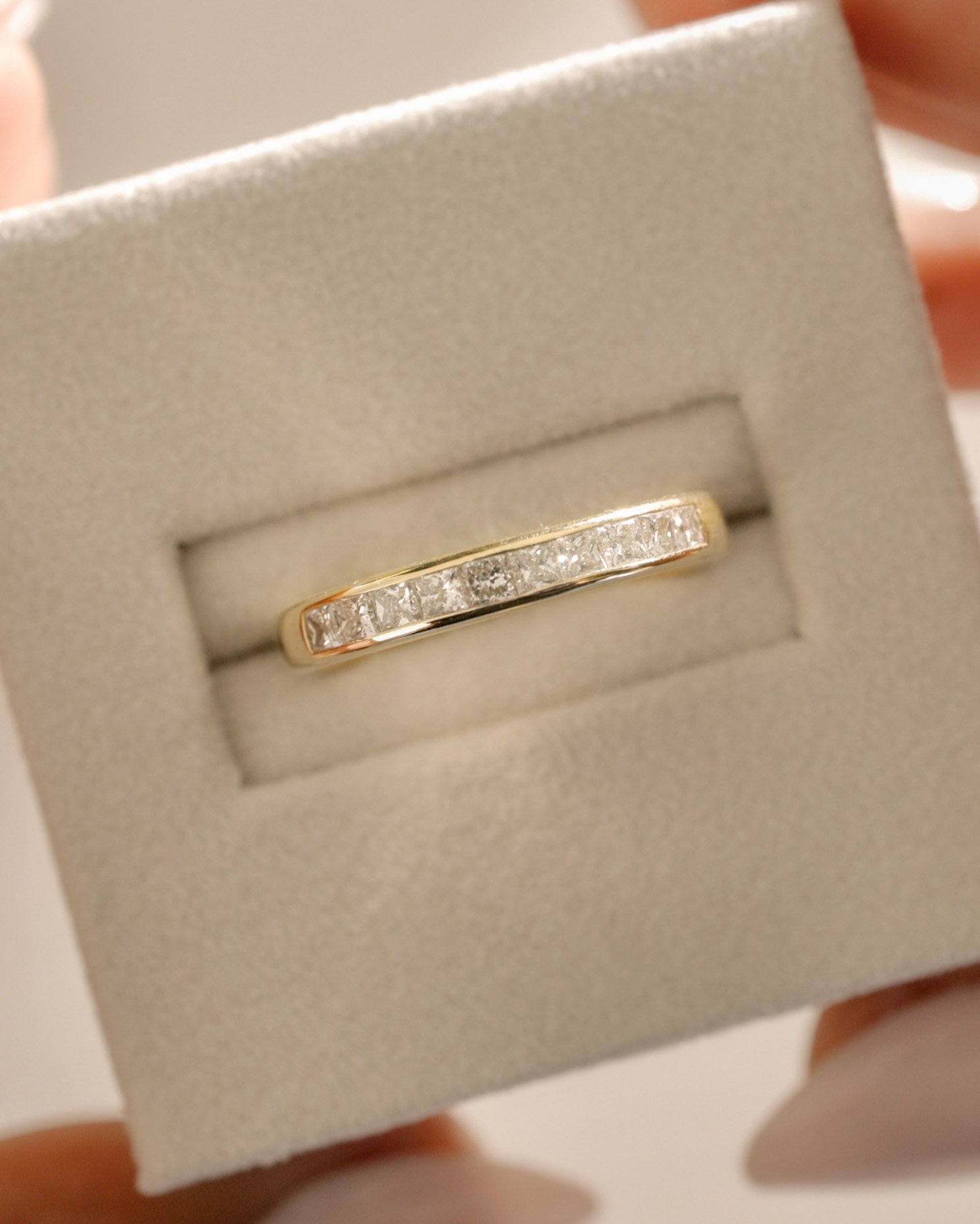 Miranda - Channel Set Wedding Ring Lifestyle Image