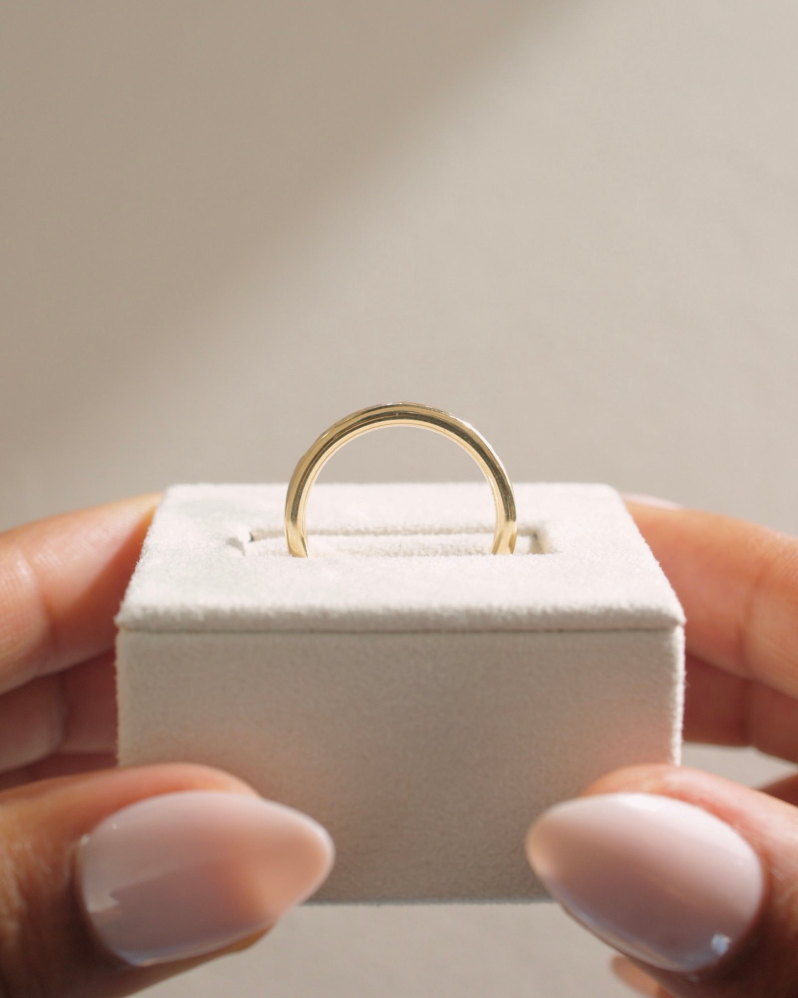 Miranda - Channel Set Wedding Ring Lifestyle Image