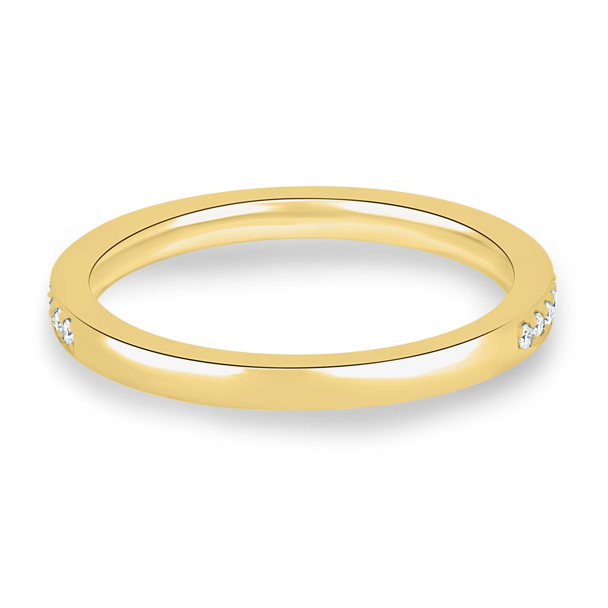 Monet - Micropave Wedding Ring - 18k Yellow Gold