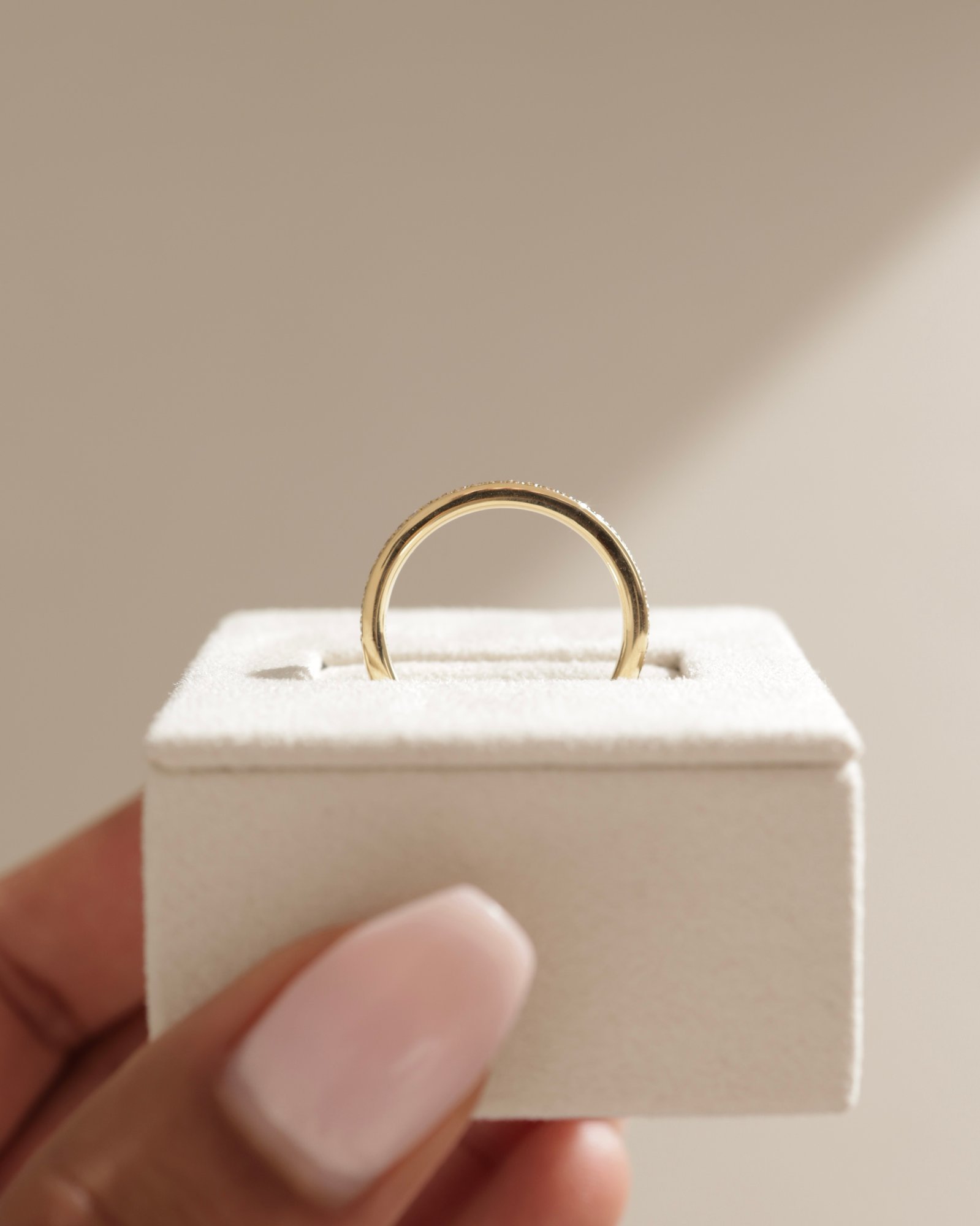 Monet - Micropave Wedding Ring Lifestyle Image