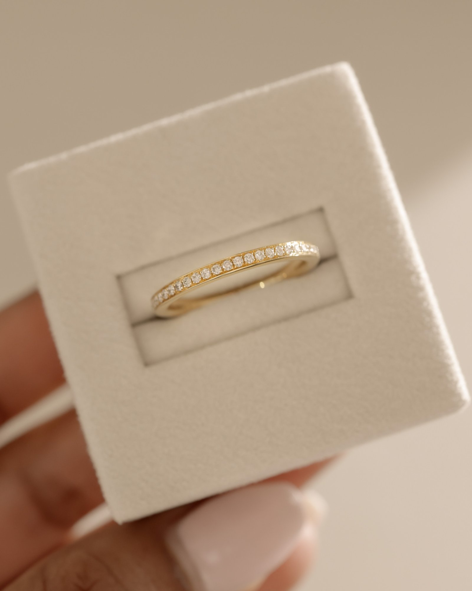Monet - Micropave Wedding Ring Lifestyle Image