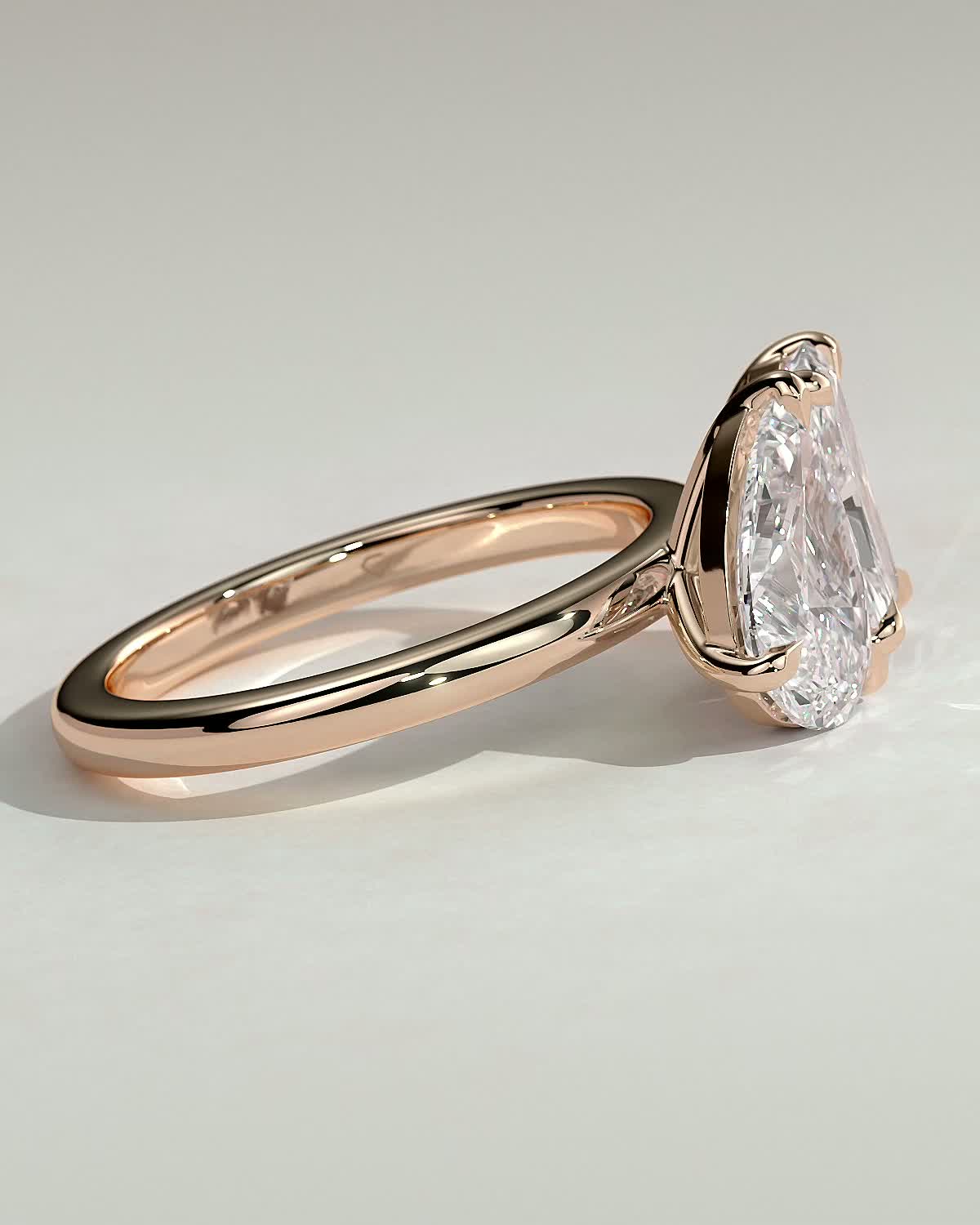 Morgan - Pear and Radiant Toi Et Moi - 18k Rose Gold