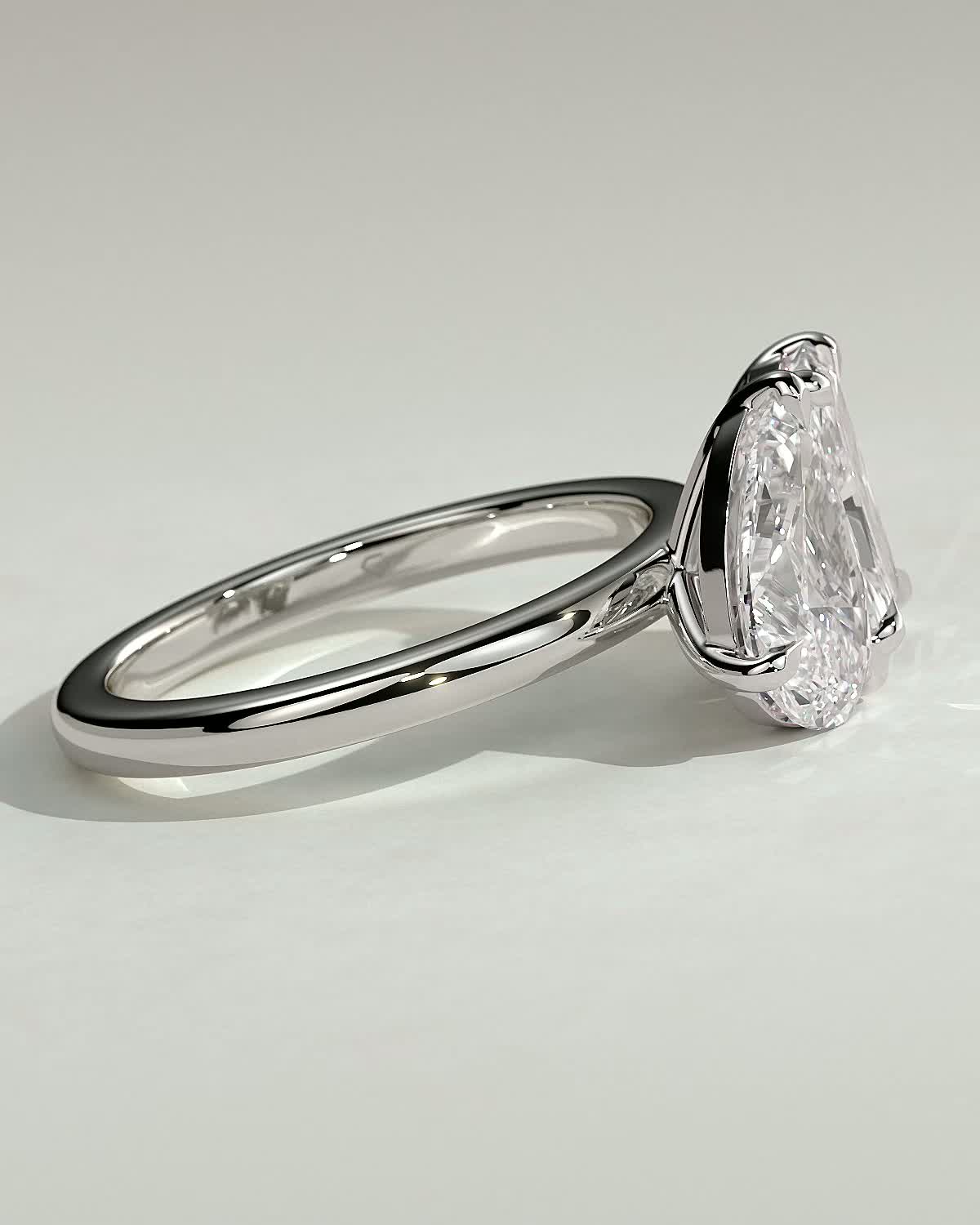 Morgan - Pear and Radiant Toi Et Moi - 18k White Gold