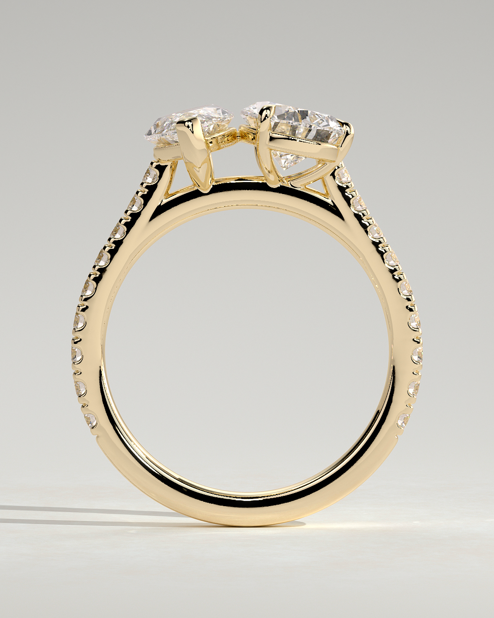 Noa - 5 Claw Toi Et Moi - 18k Yellow Gold