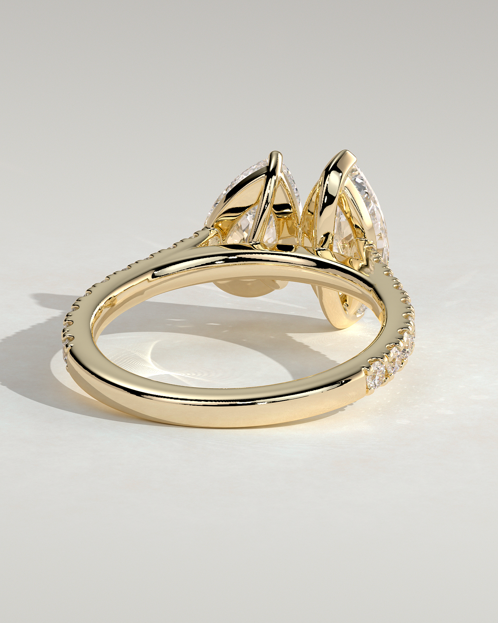 Noa - 5 Claw Toi Et Moi - 18k Yellow Gold