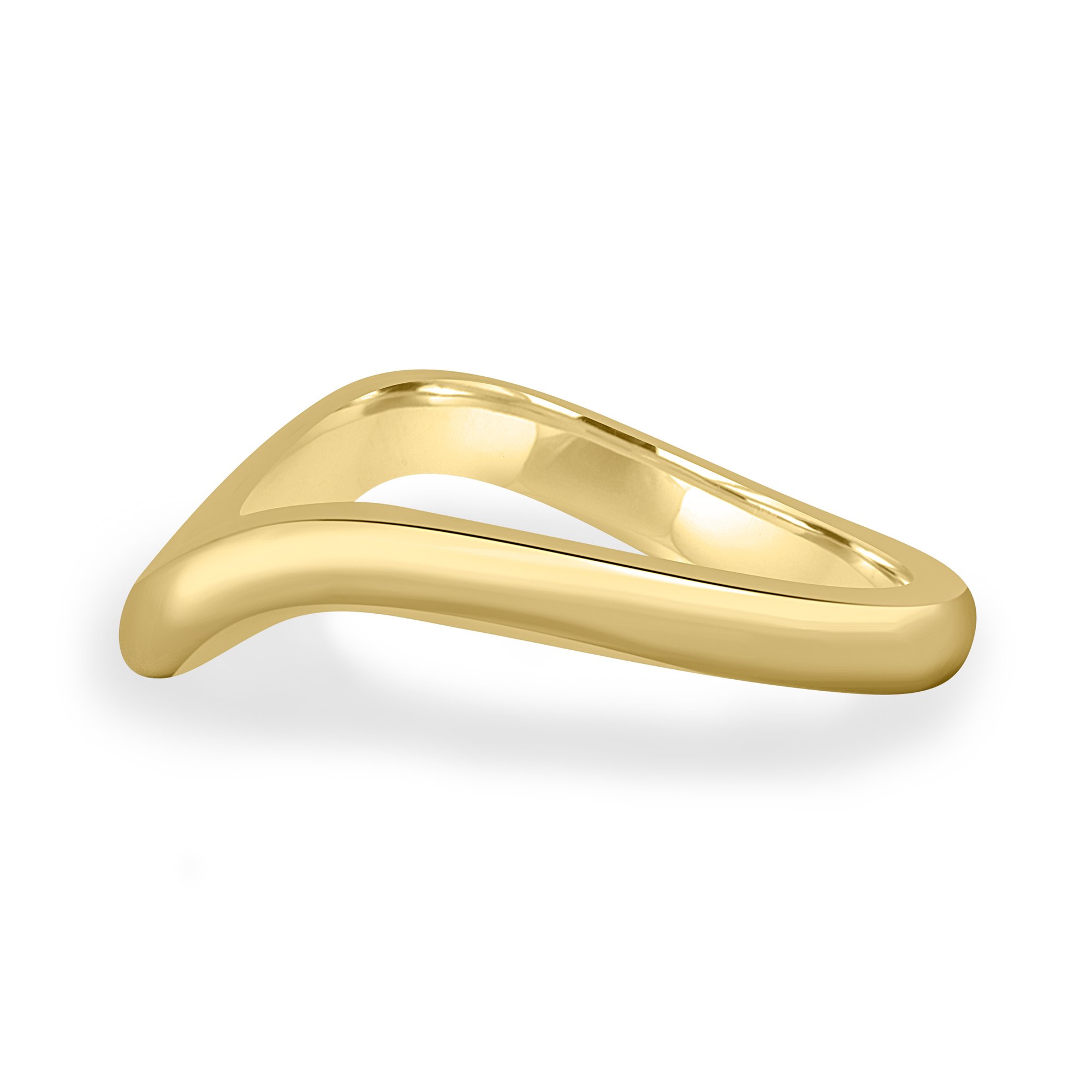 Ocea - Curved Wedding Band - 18k Yellow Gold