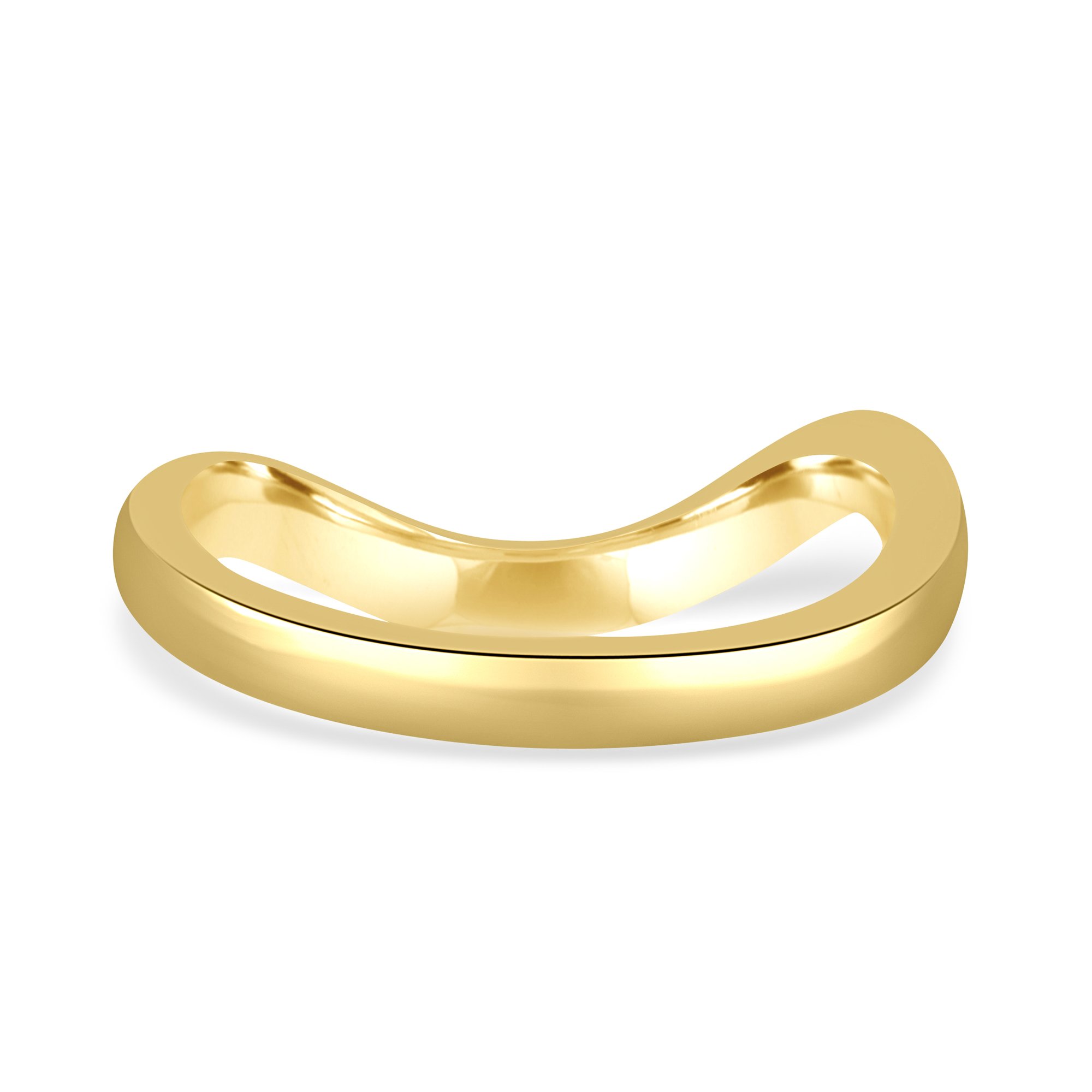 Ocea - Curved Wedding Band - 18k Yellow Gold