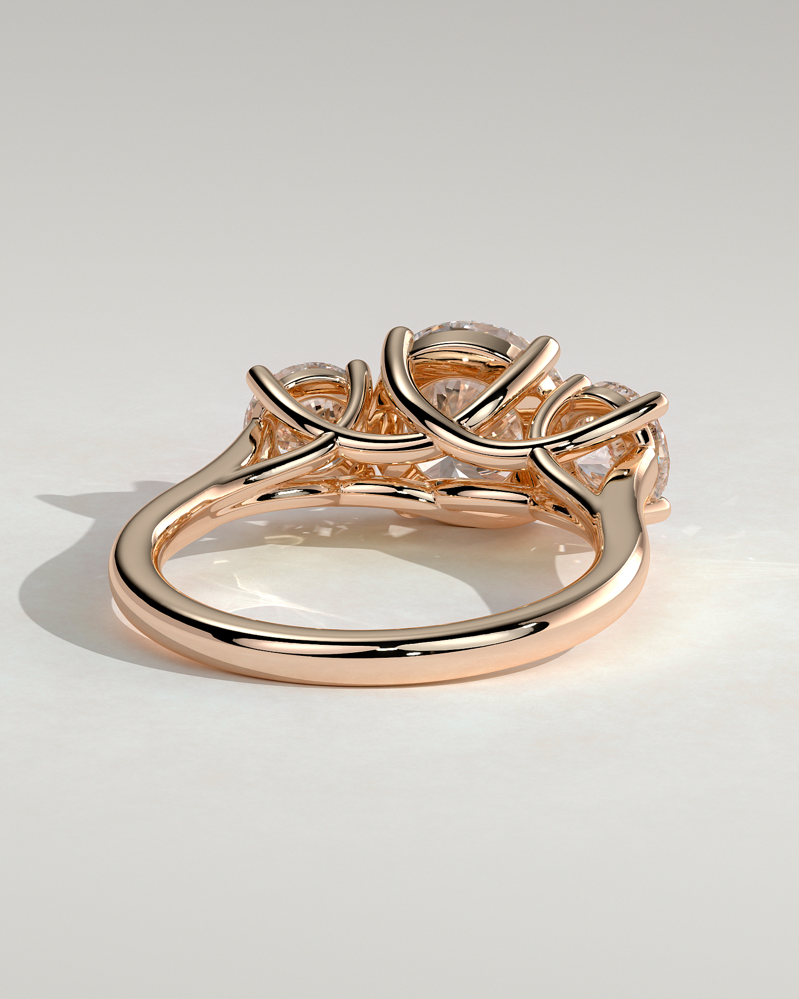 Octavia - Trellis Round Trilogy - 18k Rose Gold