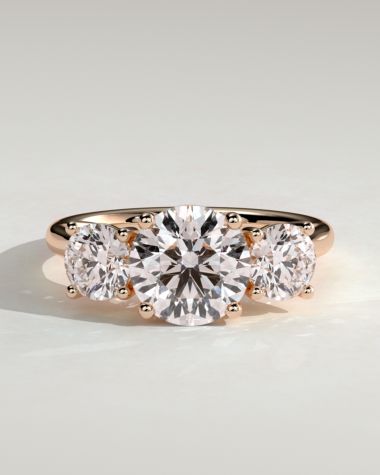 Octavia - Trellis Round Trilogy - 18k Rose Gold