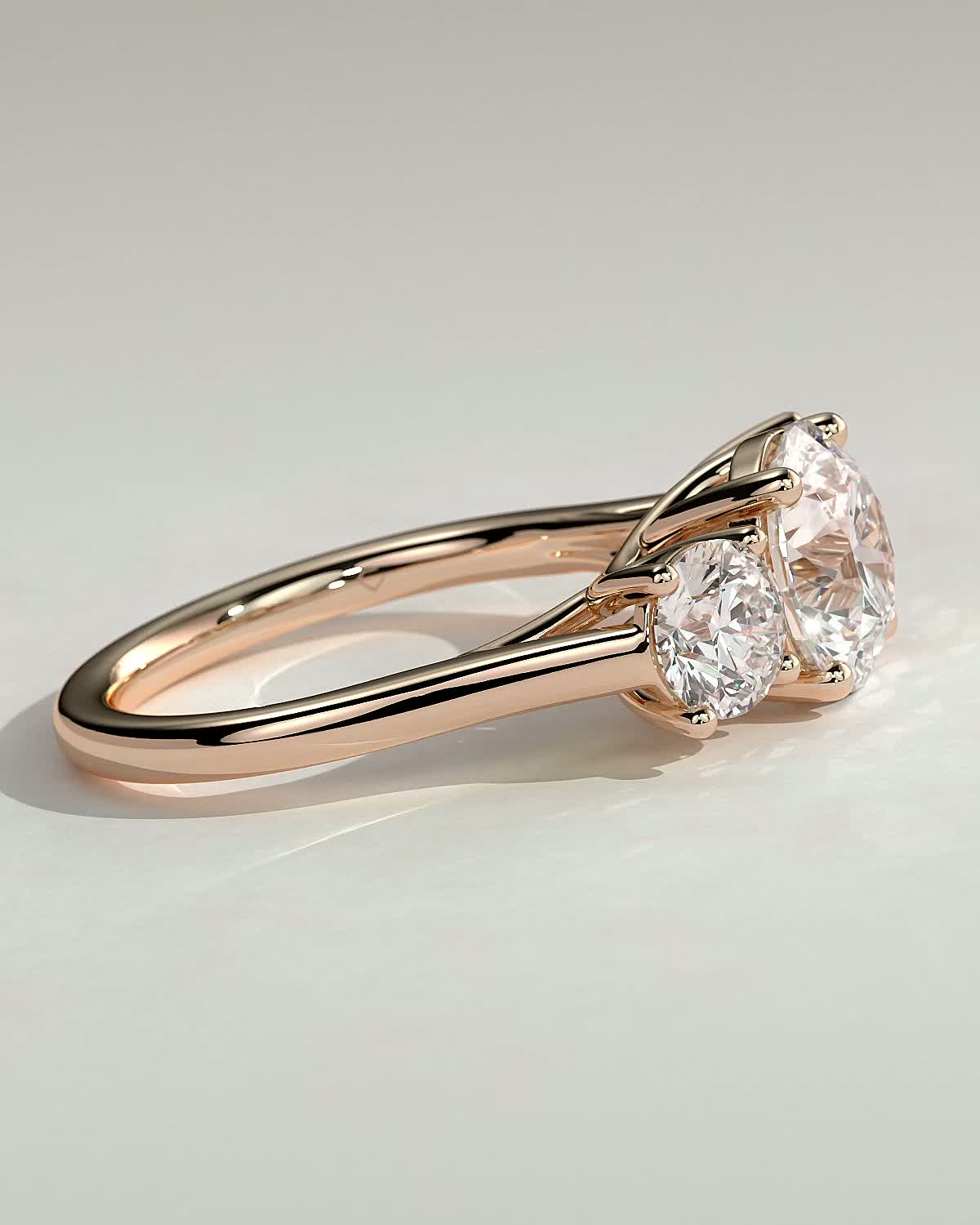 Octavia - Trellis Round Trilogy - 18k Rose Gold