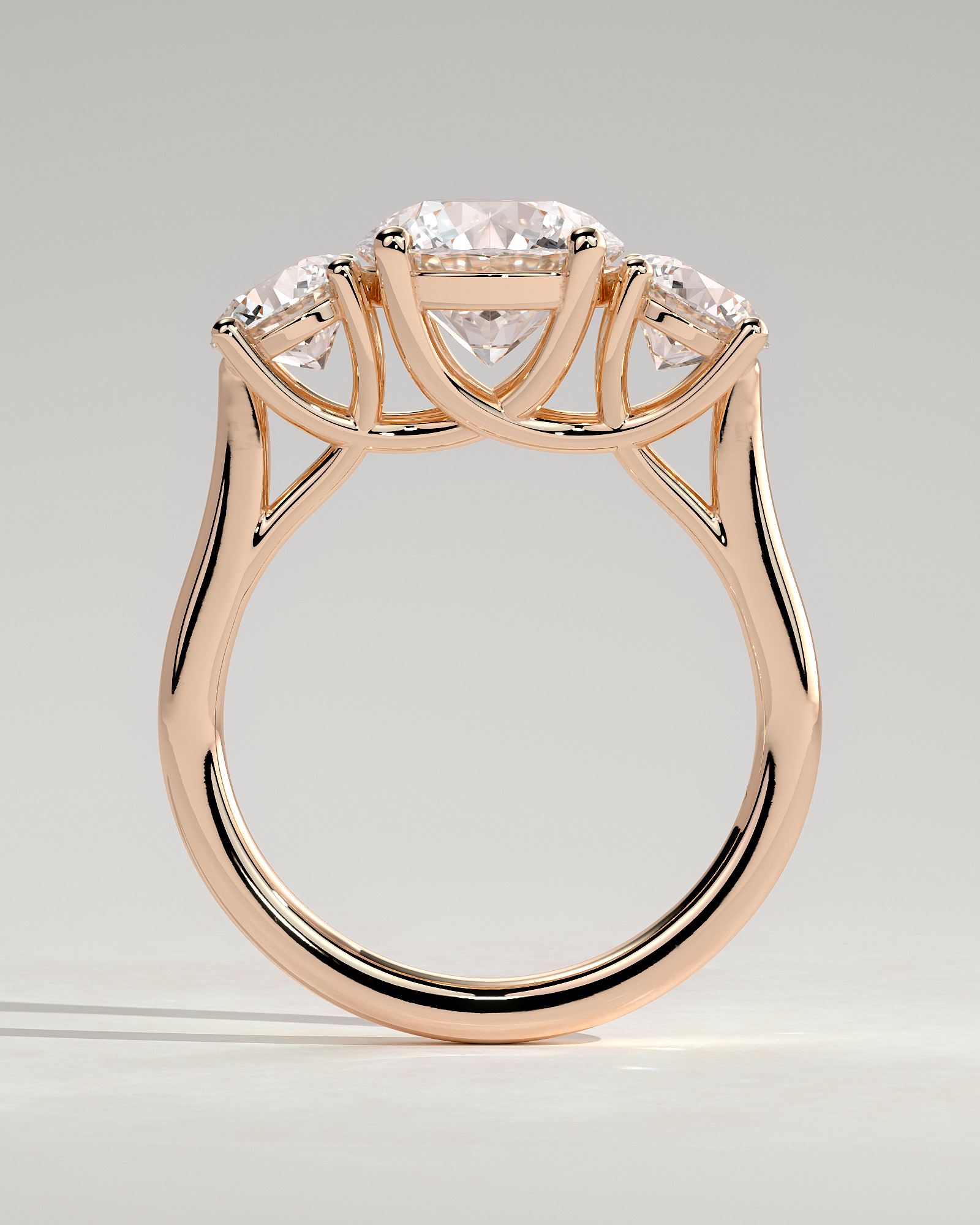 Octavia - Trellis Round Trilogy - 18k Rose Gold