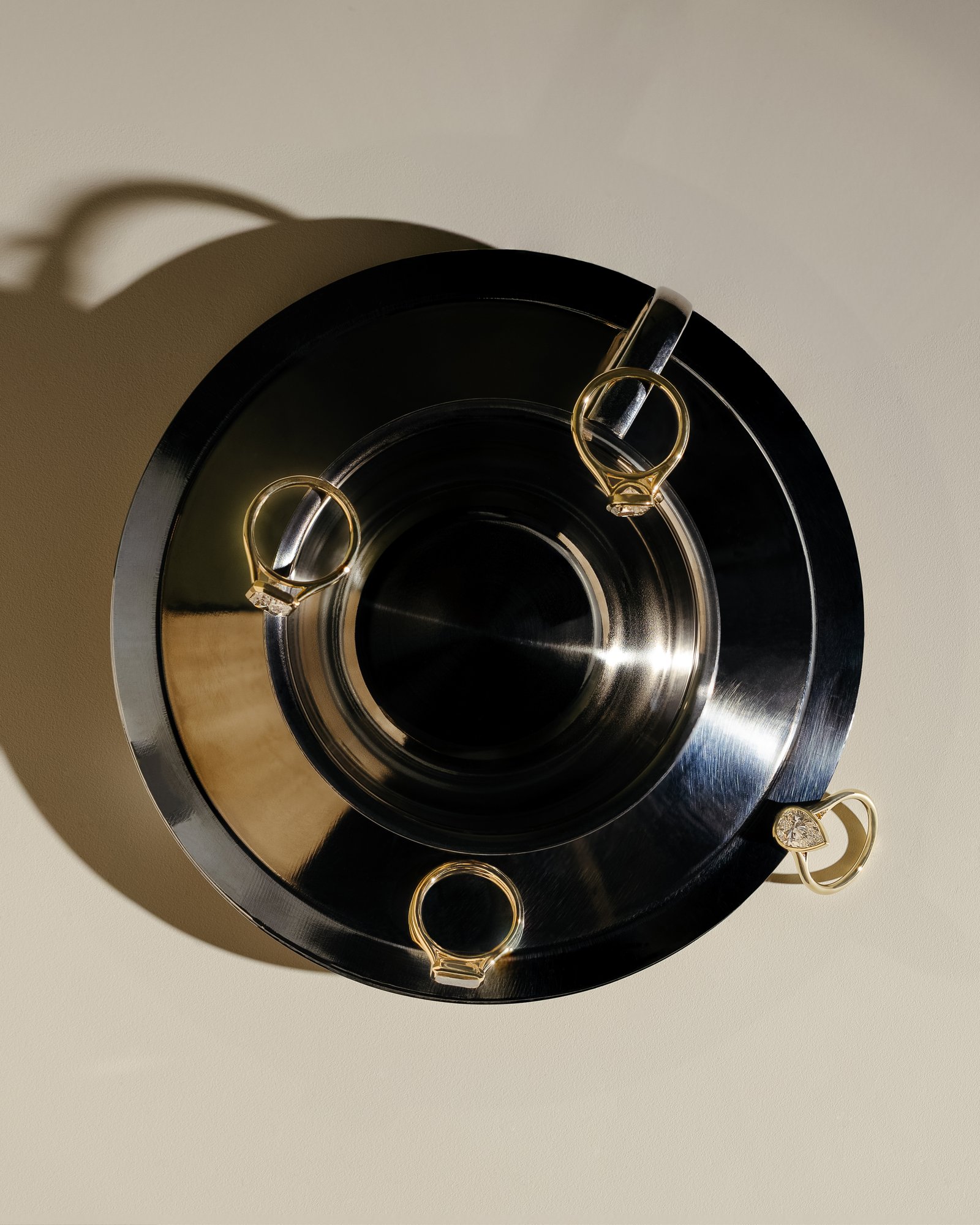 Paris - Pear Solitaire with Cathedral Bezel Setting Lifestyle Image