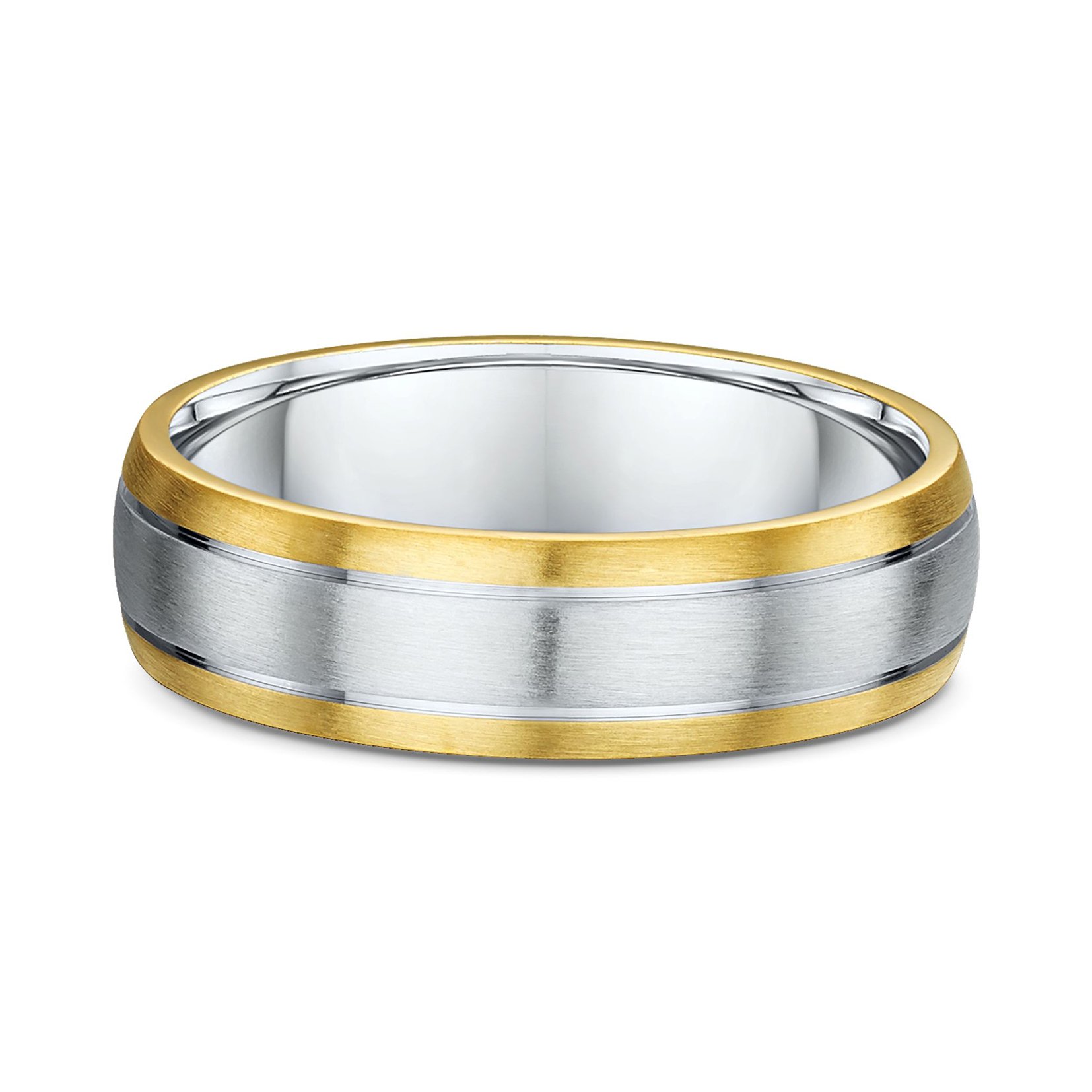 Patrick Mens Wedding Ring - 9k Yellow Gold / 9k White Gold