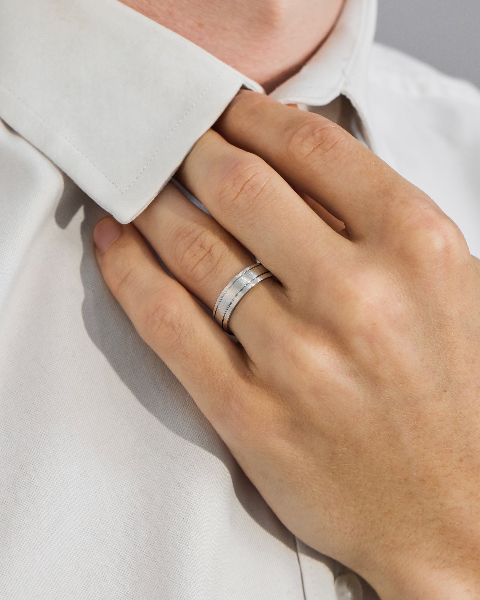 Patrick Mens Wedding Ring Lifestyle Image