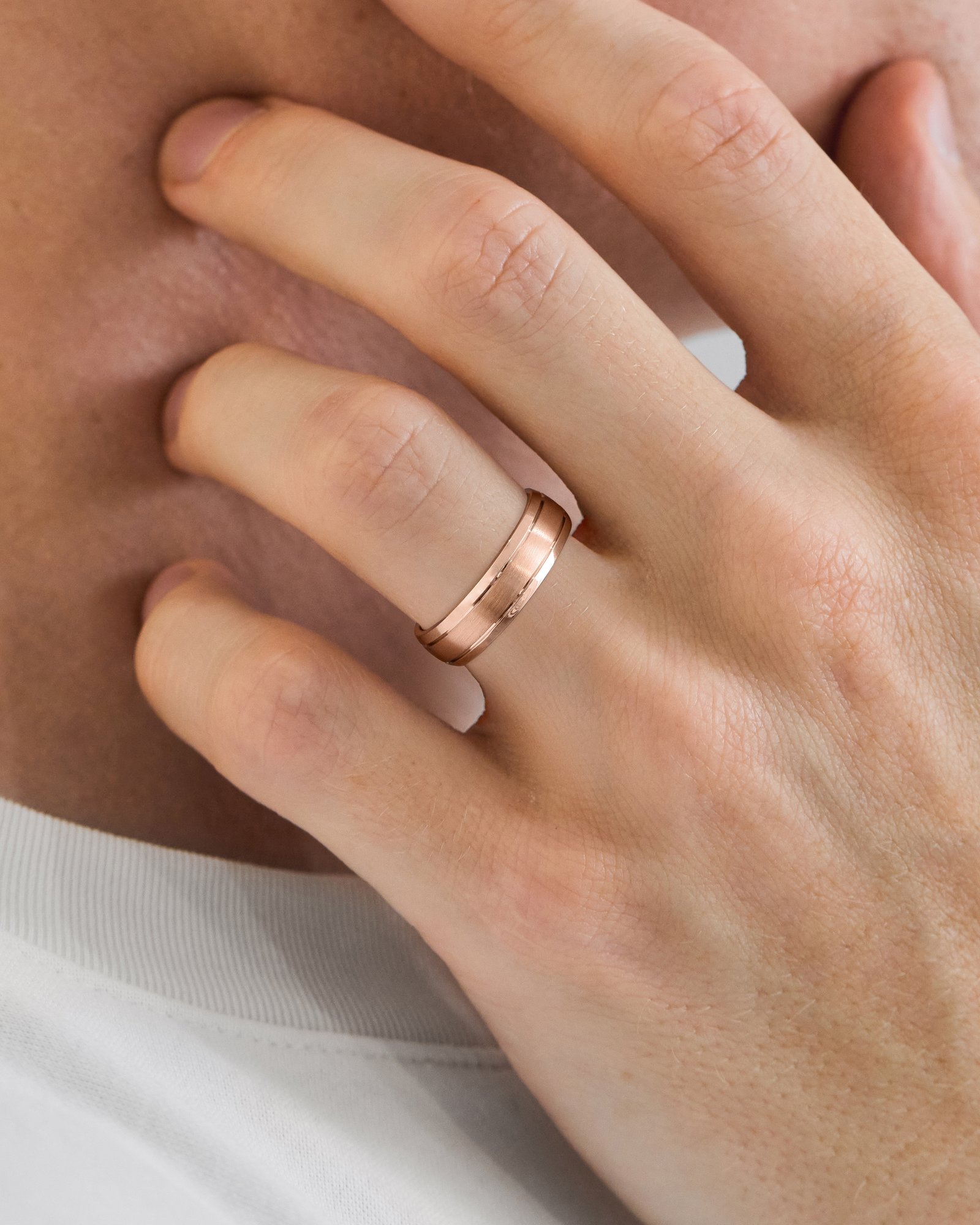 Percy Mens Wedding Ring Lifestyle Image