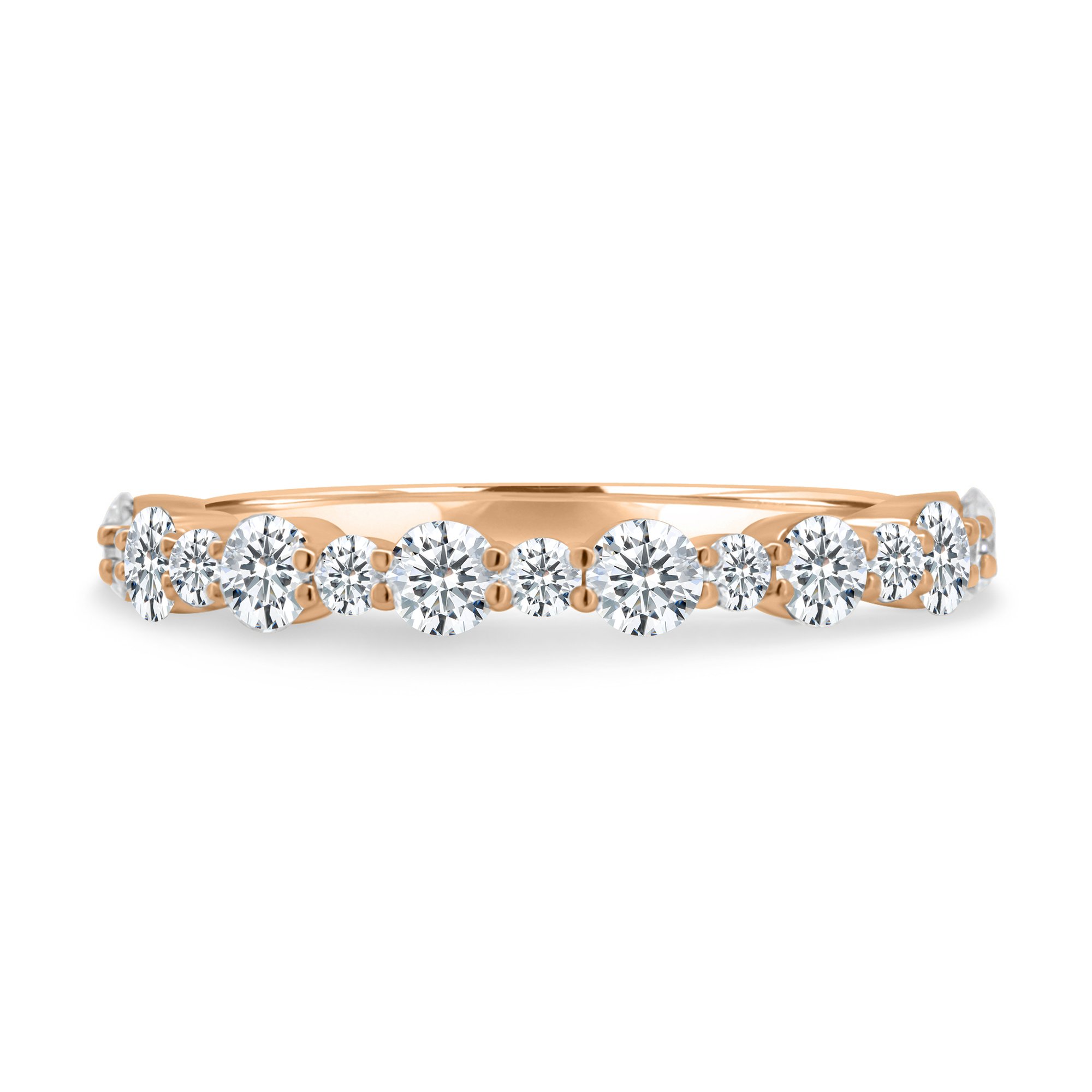 Petra - Half Eternity Wedding Ring - 18k Rose Gold