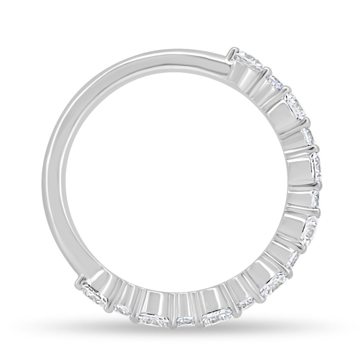 Petra - Half Eternity Wedding Ring - 18k White Gold