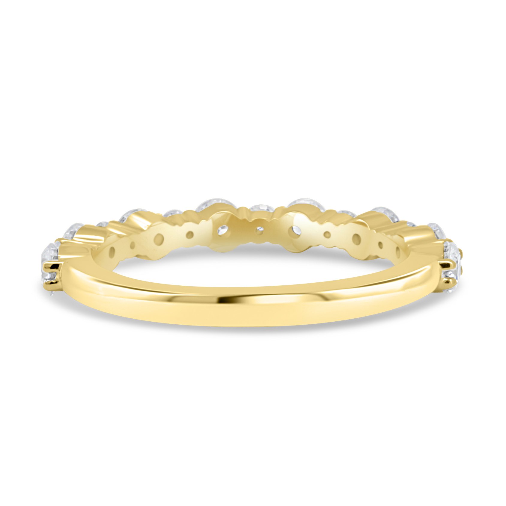 Petra - Half Eternity Wedding Ring - 18k Yellow Gold