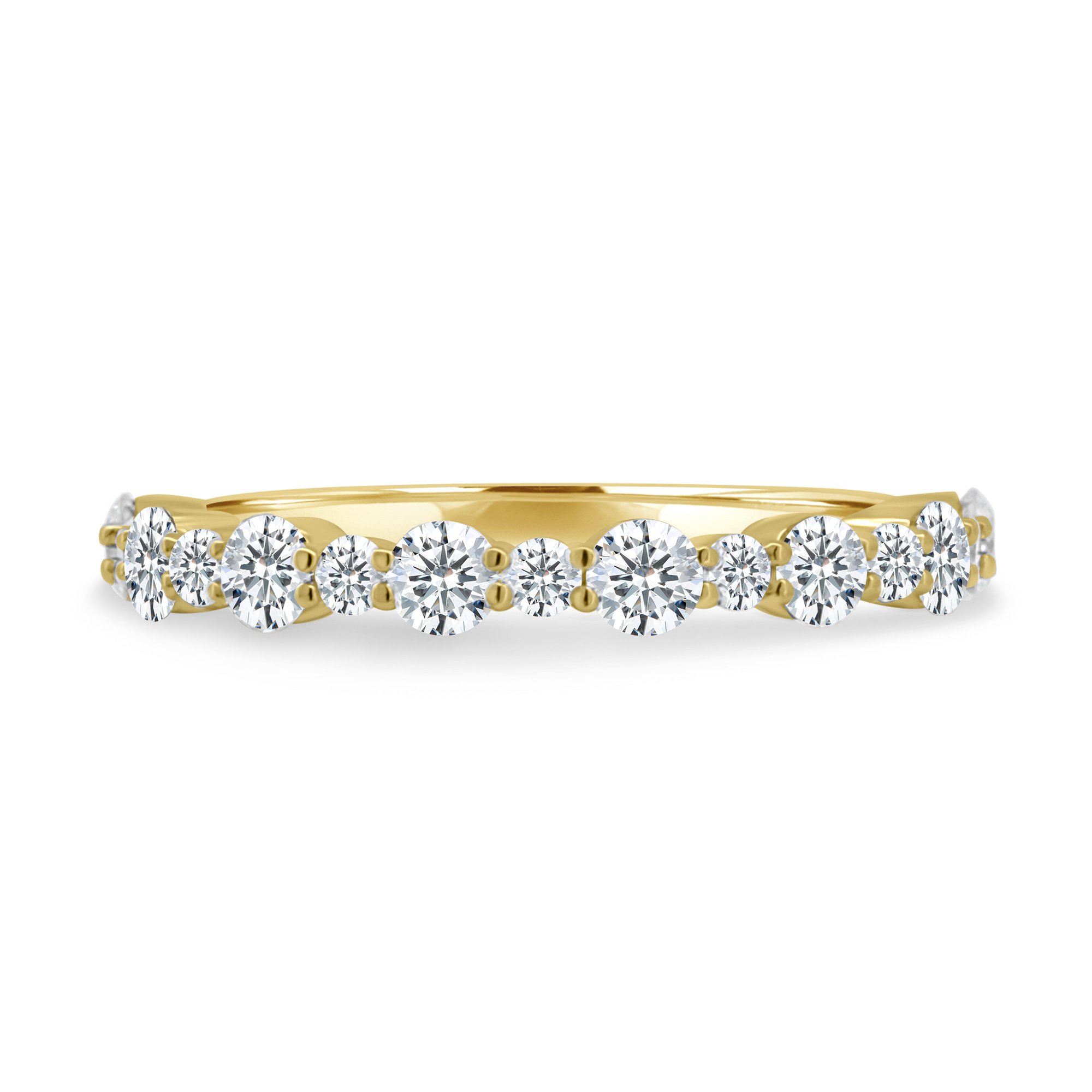Petra - Half Eternity Wedding Ring - 18k Yellow Gold