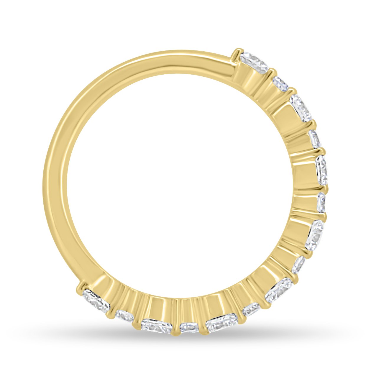 Petra - Half Eternity Wedding Ring - 18k Yellow Gold