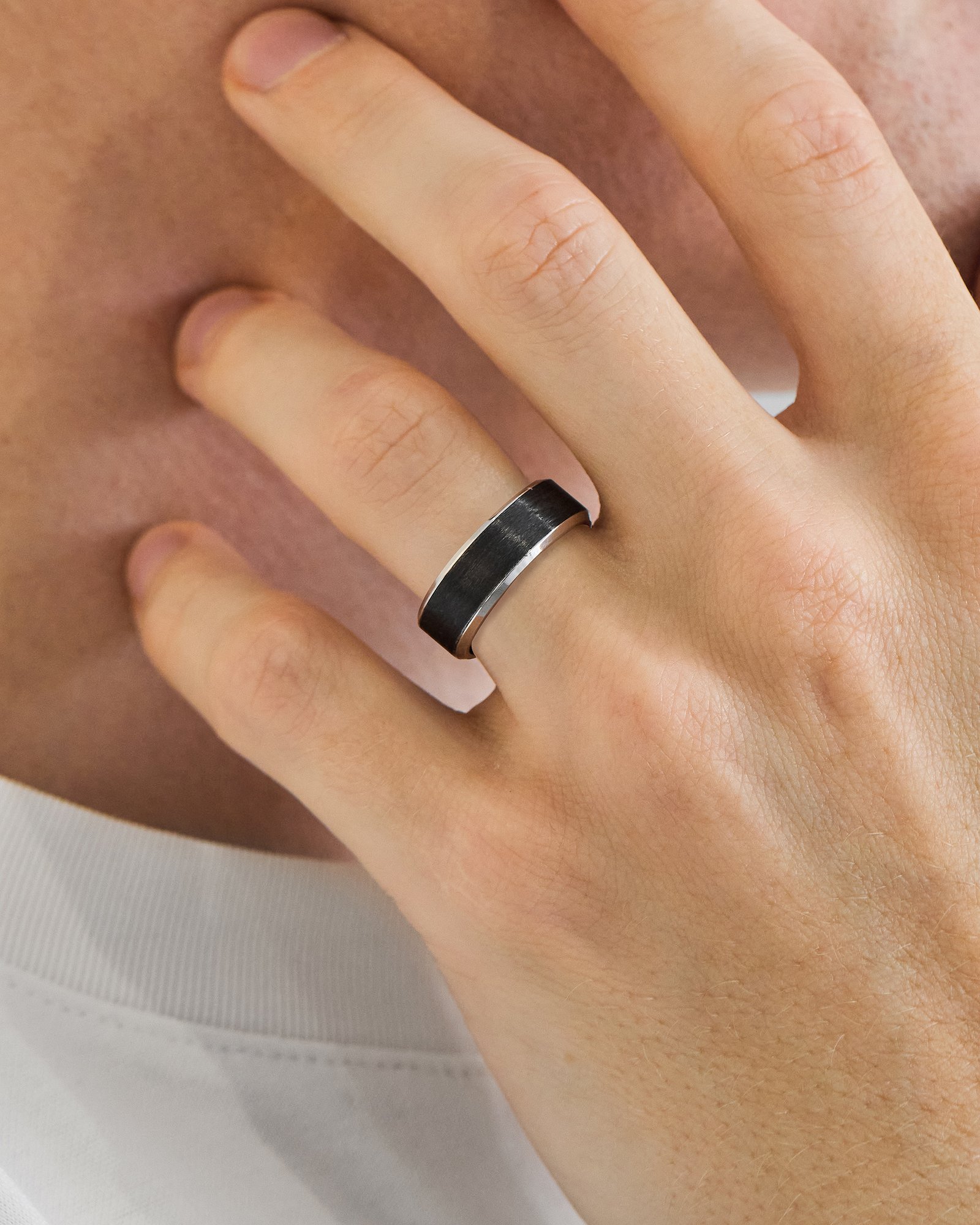 Regan Mens Wedding Ring Lifestyle Image