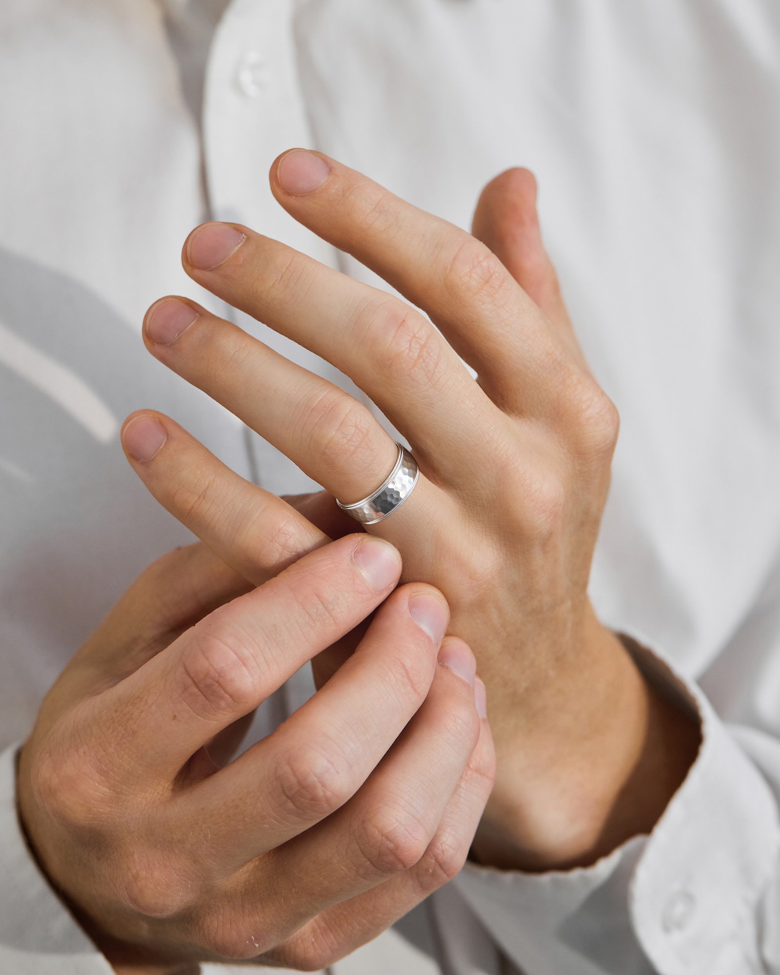 Richard Mens Wedding Ring Lifestyle Image