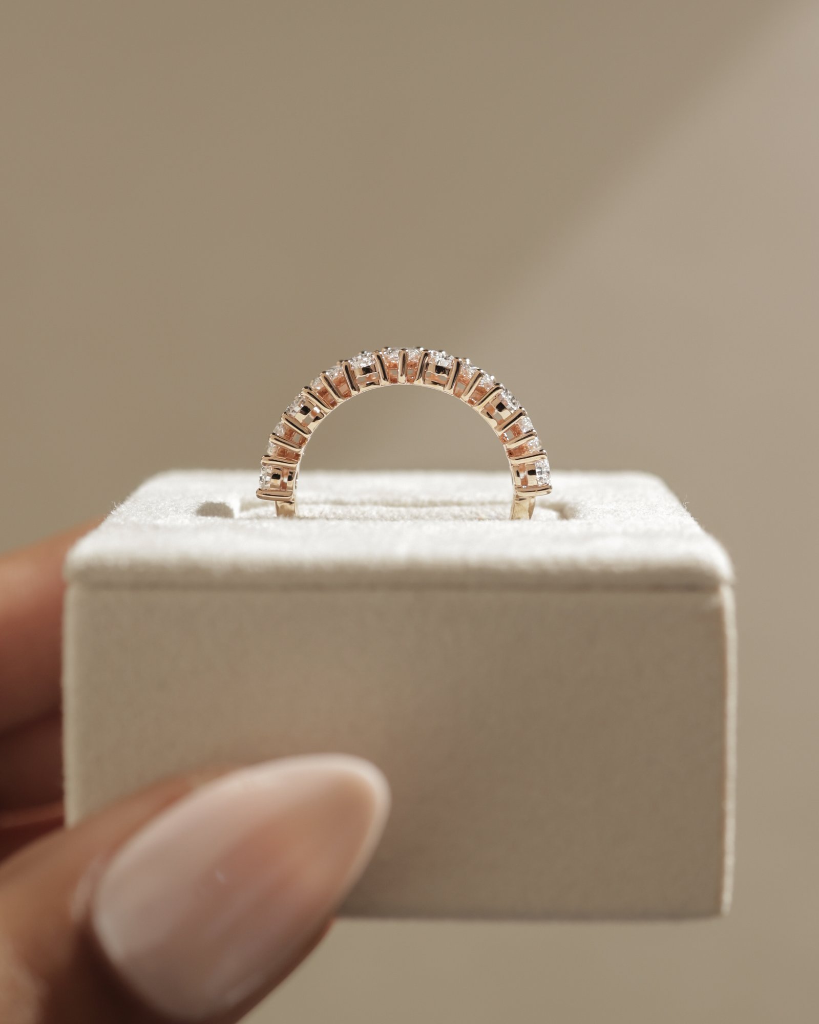Sabrina - Pear Alternating Eternity Ring Lifestyle Image