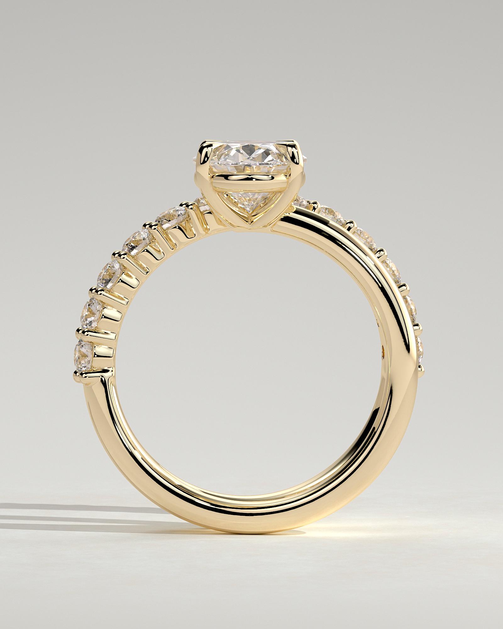 Sevela - Oval Solitaire Wrap Ring - 18k Yellow Gold