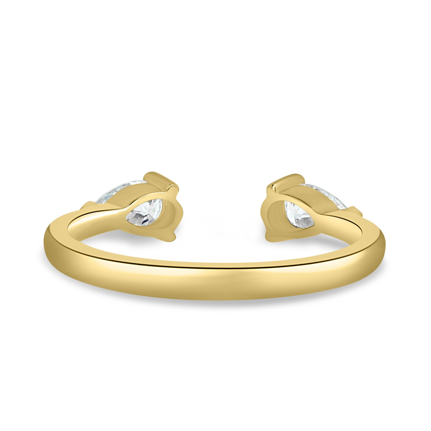 Sky - Marquise Open Wedding Ring - 18k Yellow Gold