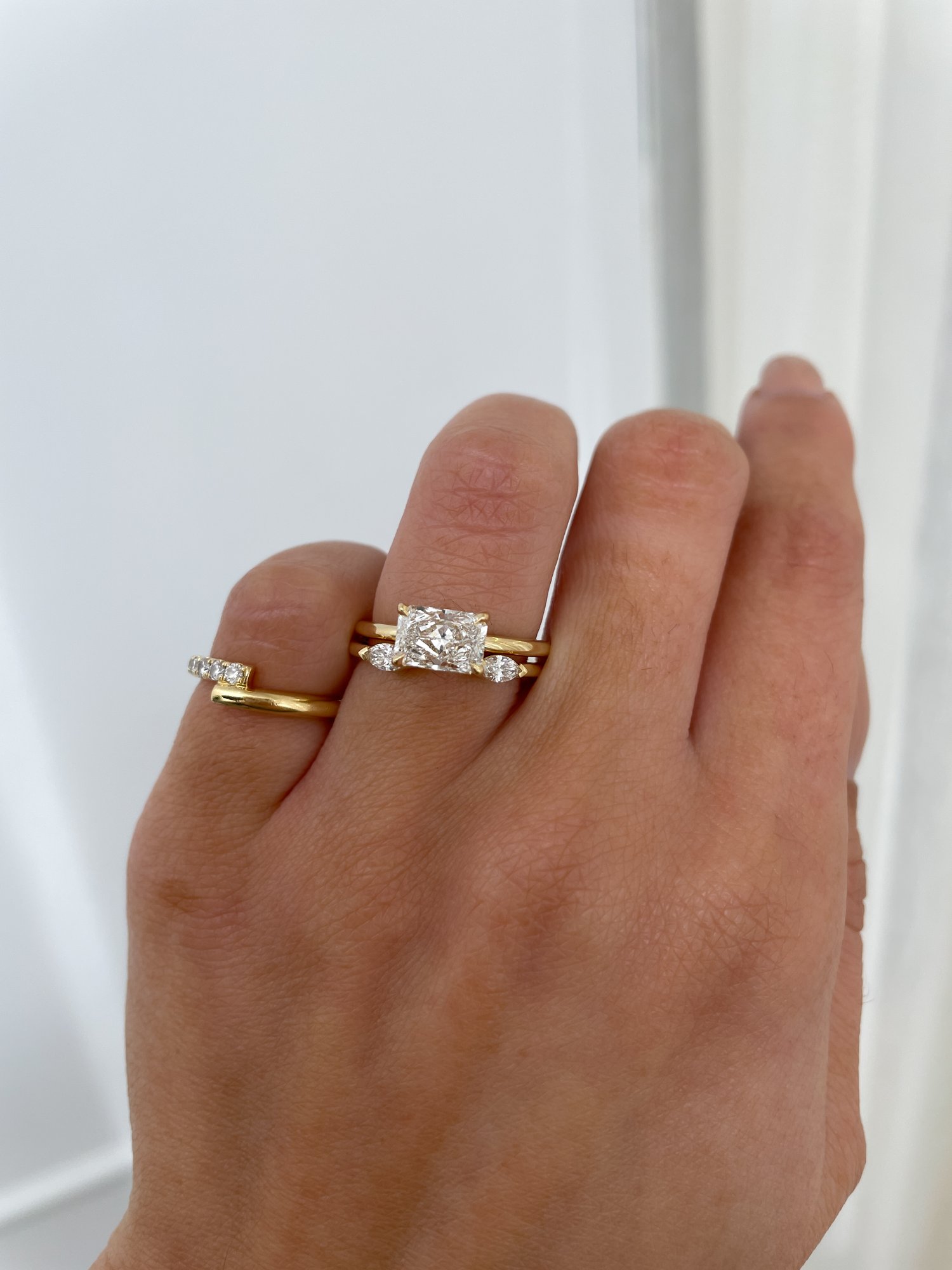 Sky - Marquise Open Wedding Ring Lifestyle Image